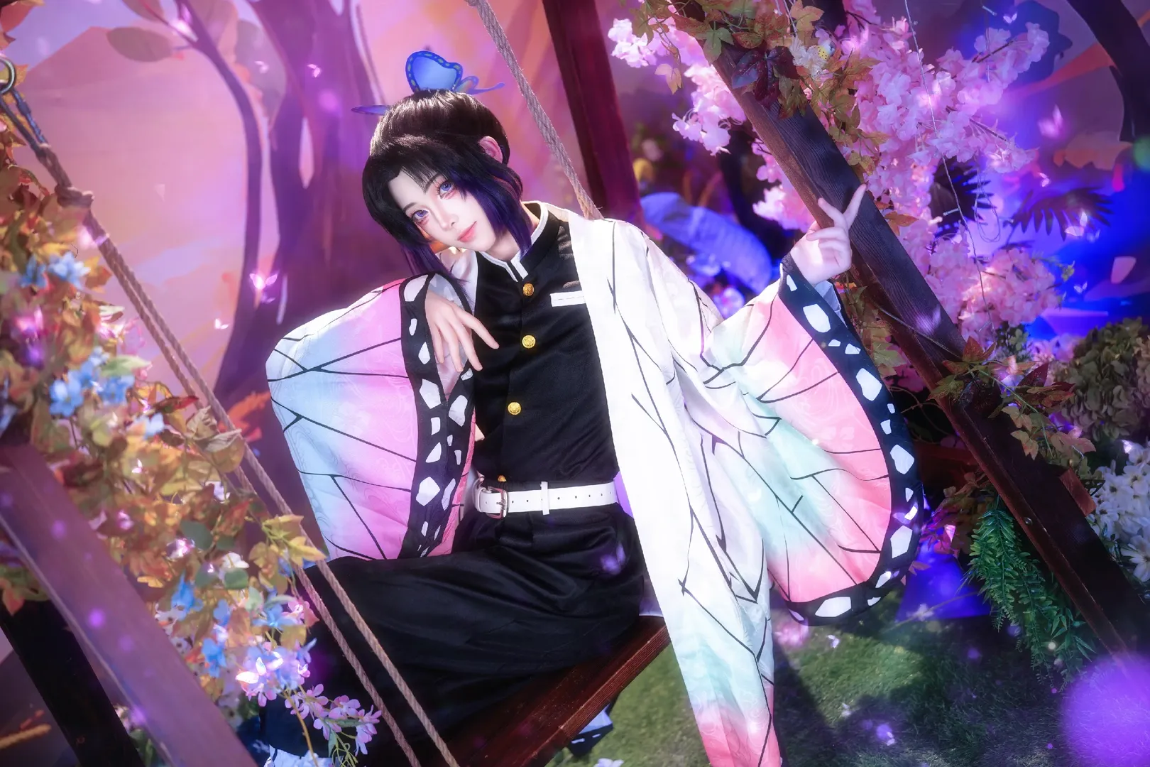 鬼滅之刃, cosplay攝影, 二次元還原, 蝴蝶忍cos, 蟲之呼吸