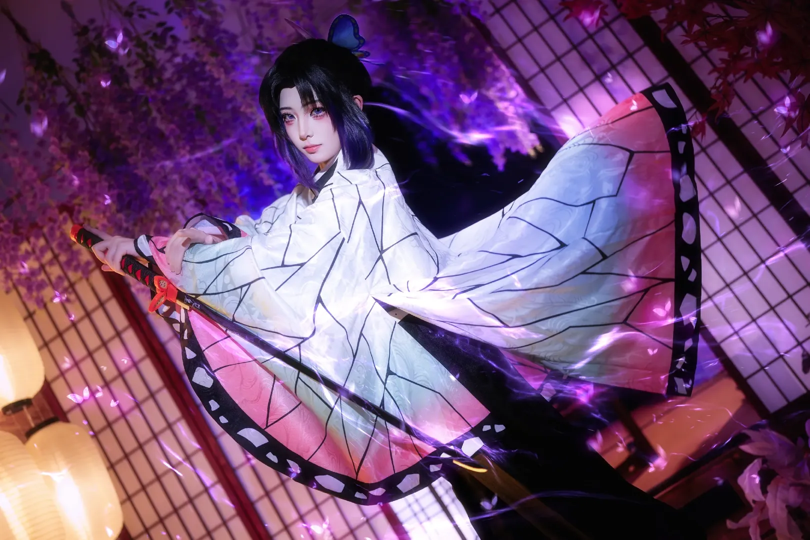 鬼滅の刃, コスプレ撮影, 二次元再現, 胡蝶しのぶ コスプレ, 虫の呼吸 - 3枚目