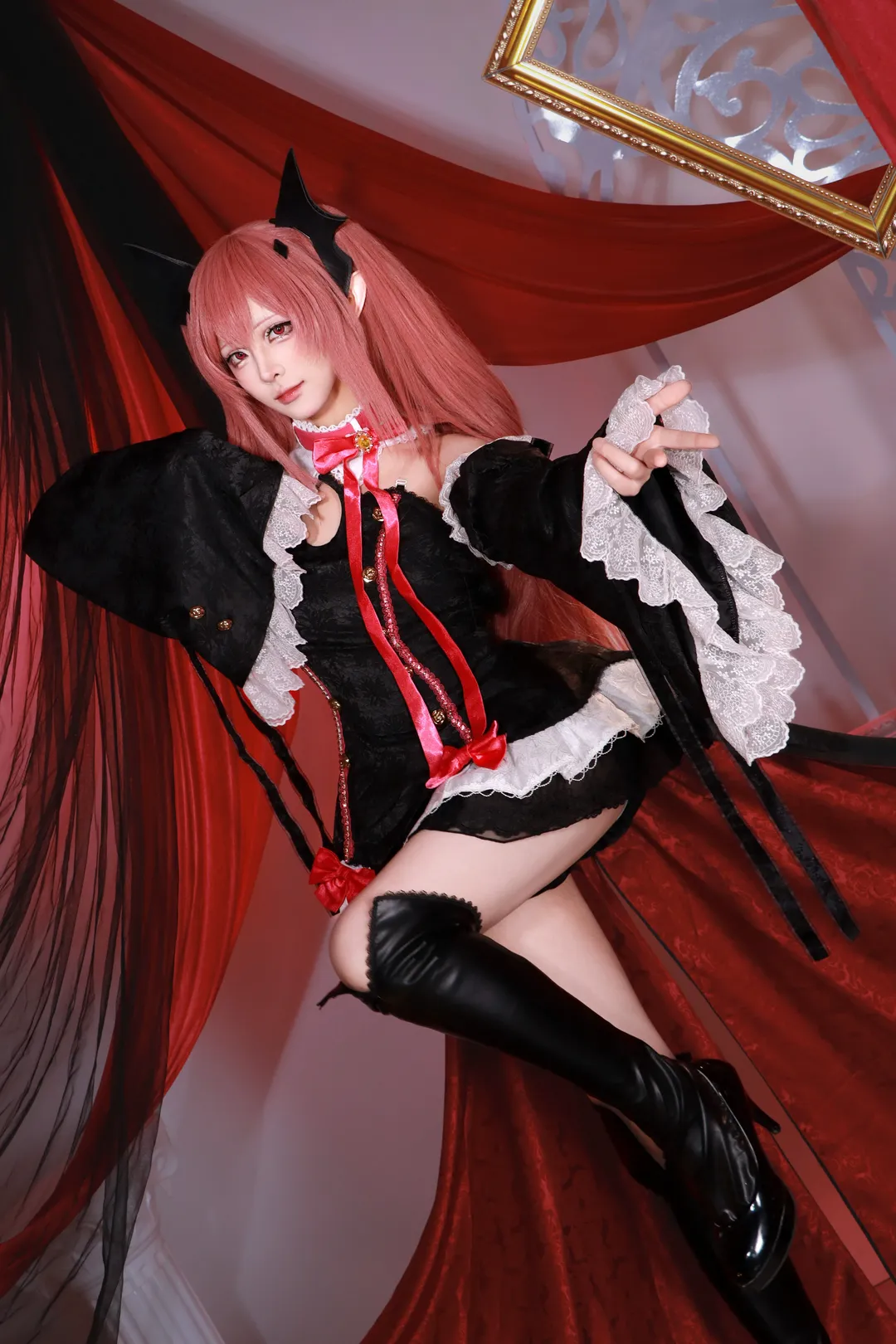 暗黑哥特风, 克鲁鲁cos, 终结的炽天使, 吸血鬼女王, 双马尾cosplay - 第2张