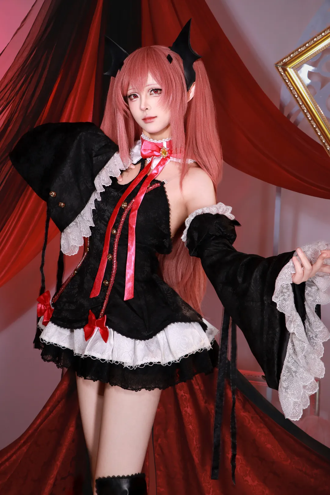 暗黑哥特风, 克鲁鲁cos, 终结的炽天使, 吸血鬼女王, 双马尾cosplay - 第3张