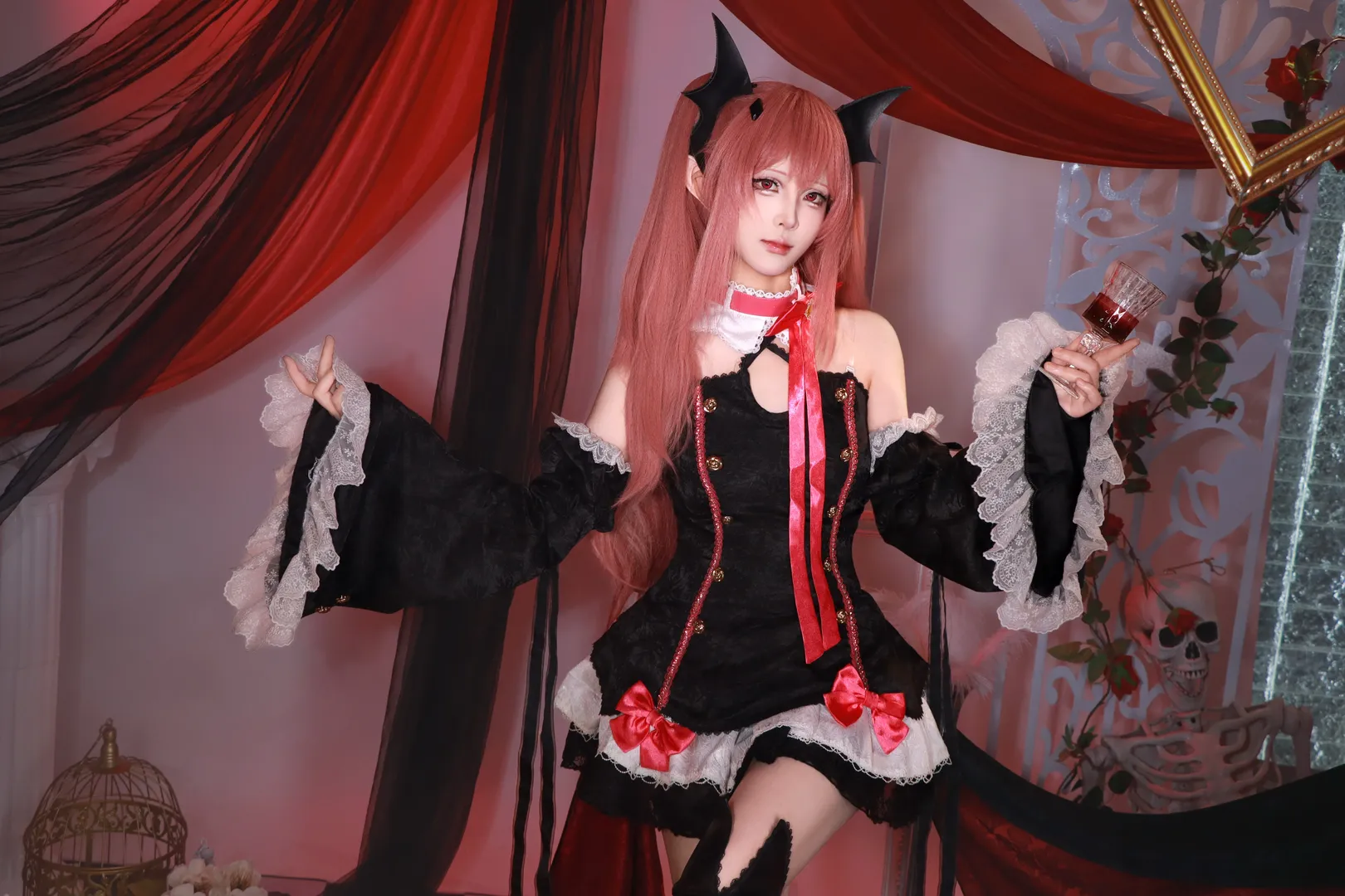 暗黑哥特风, 克鲁鲁cos, 终结的炽天使, 吸血鬼女王, 双马尾cosplay - 第6张