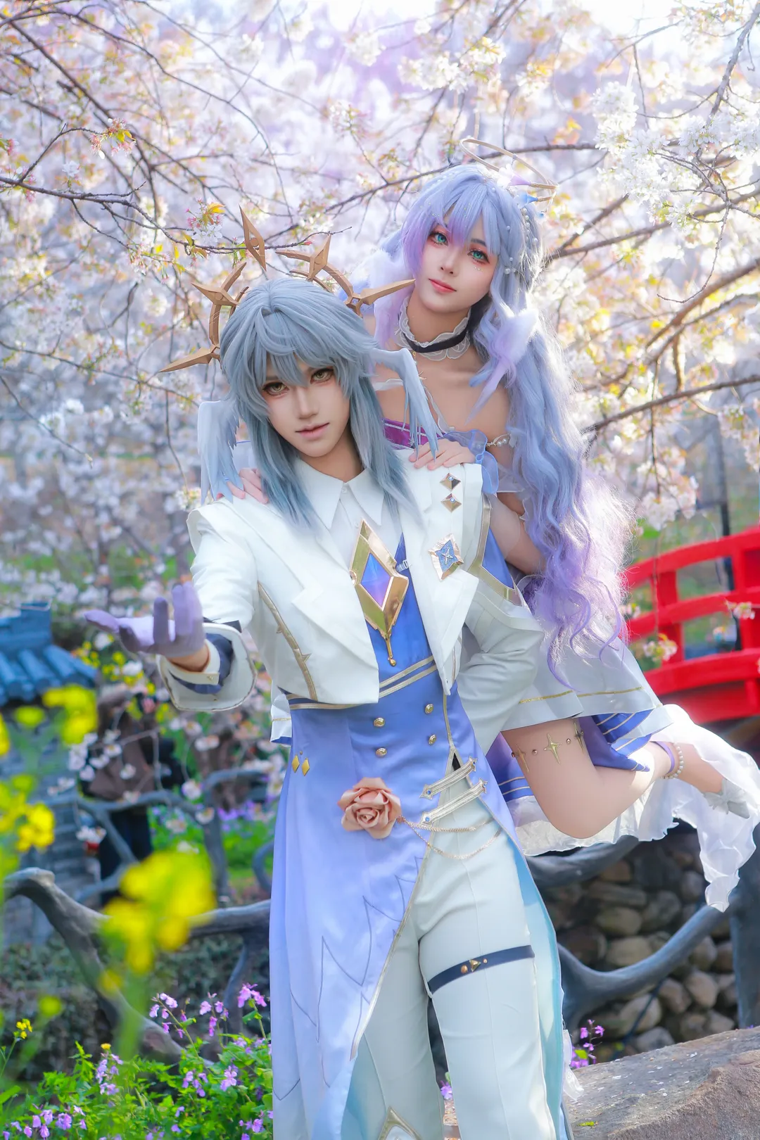 崩坏星穹铁道, 匹诺康尼, cosplay摄影, 樱花季cos, 星期日与知更鸟cos - 第6张