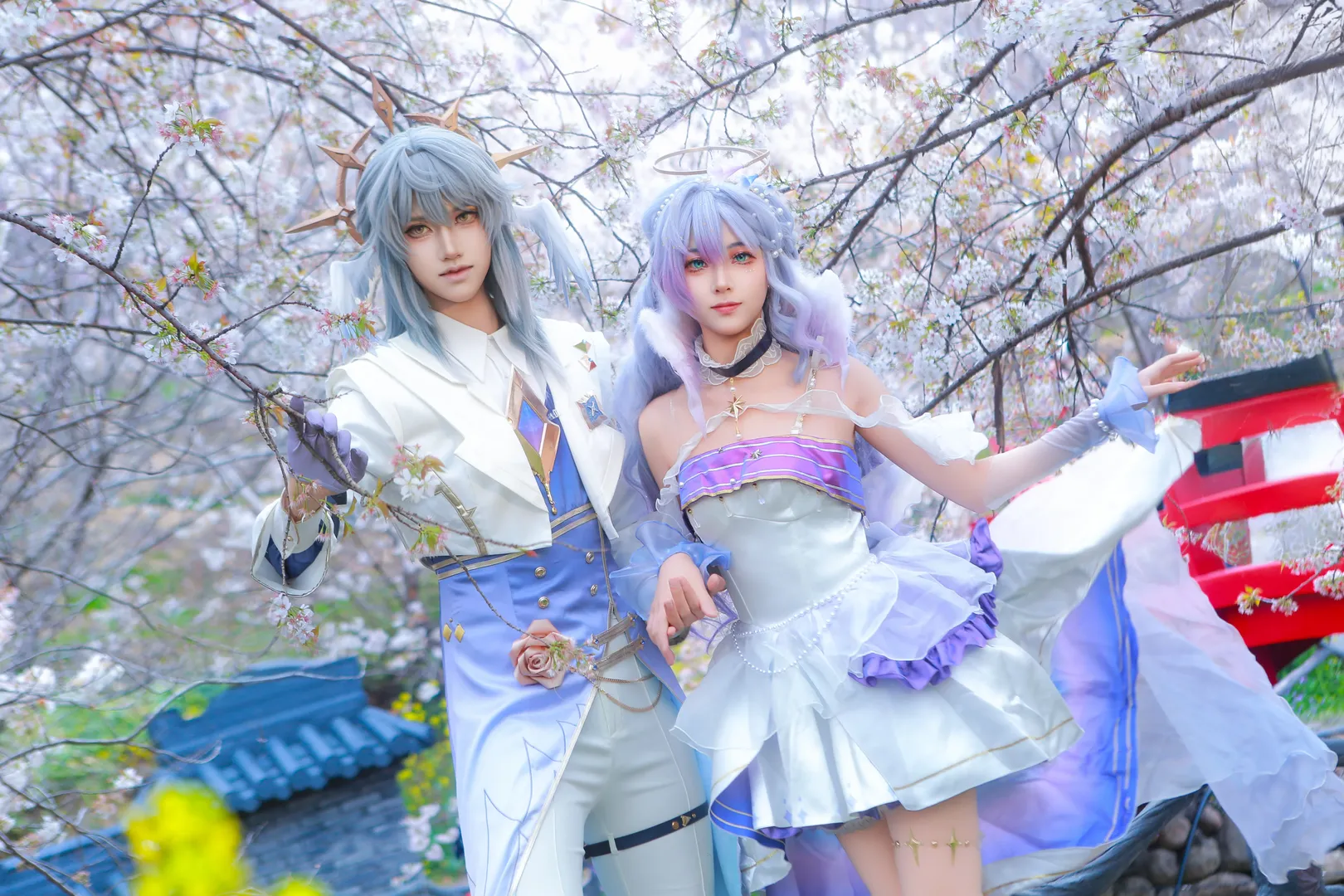 崩坏星穹铁道, 匹诺康尼, cosplay摄影, 樱花季cos, 星期日与知更鸟cos - 第7张