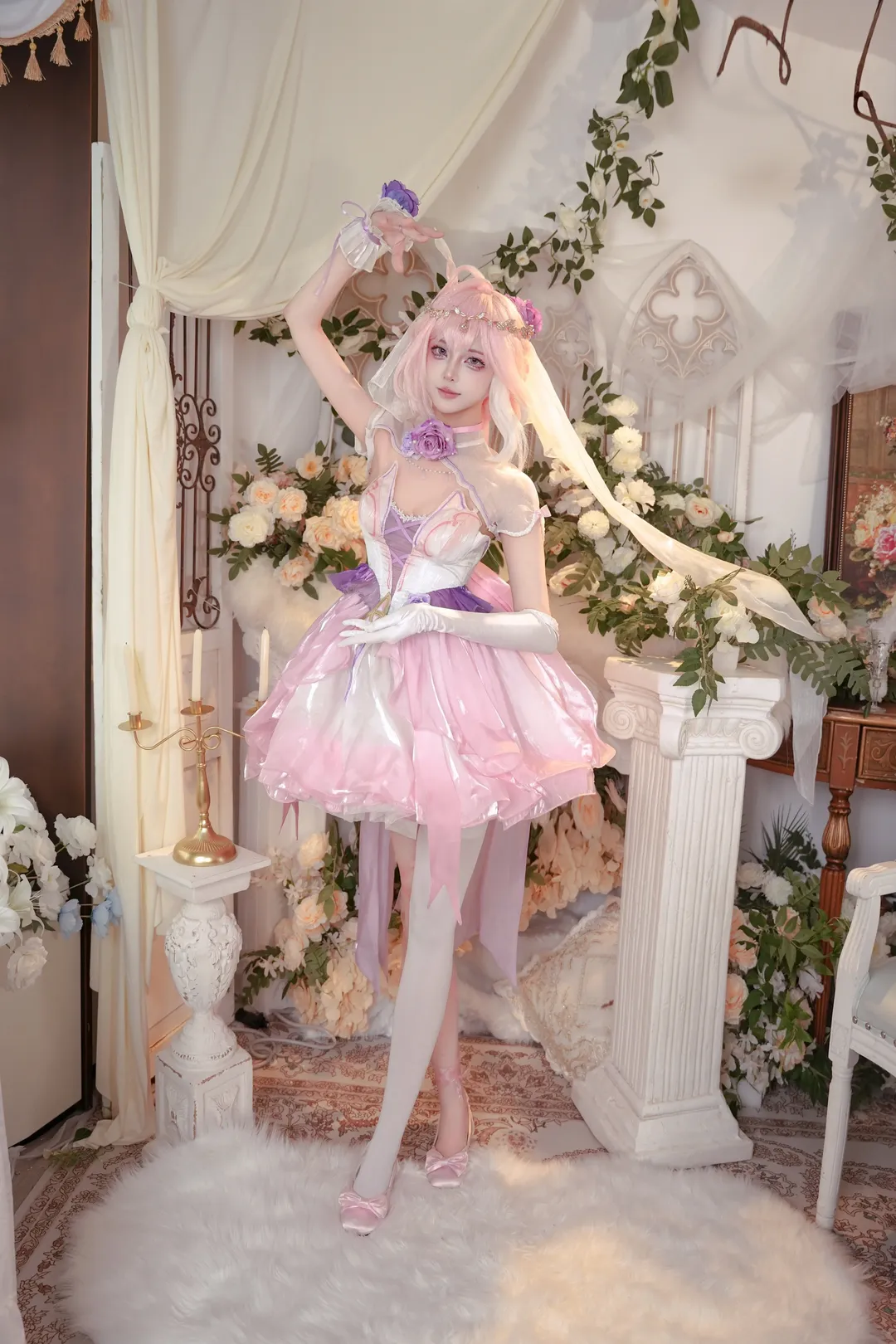 Elysia Cosplay, Honkai Impact 3rd, Anime girl, Pink-themed outfit, Dreamy cosplay - Image 5
