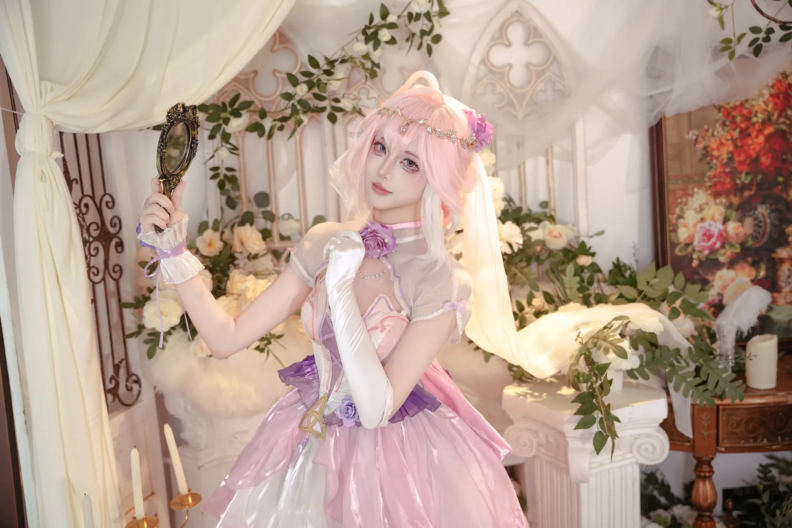 Elysia Cosplay, Honkai Impact 3rd, Anime girl, Pink-themed outfit, Dreamy cosplay - Image 6