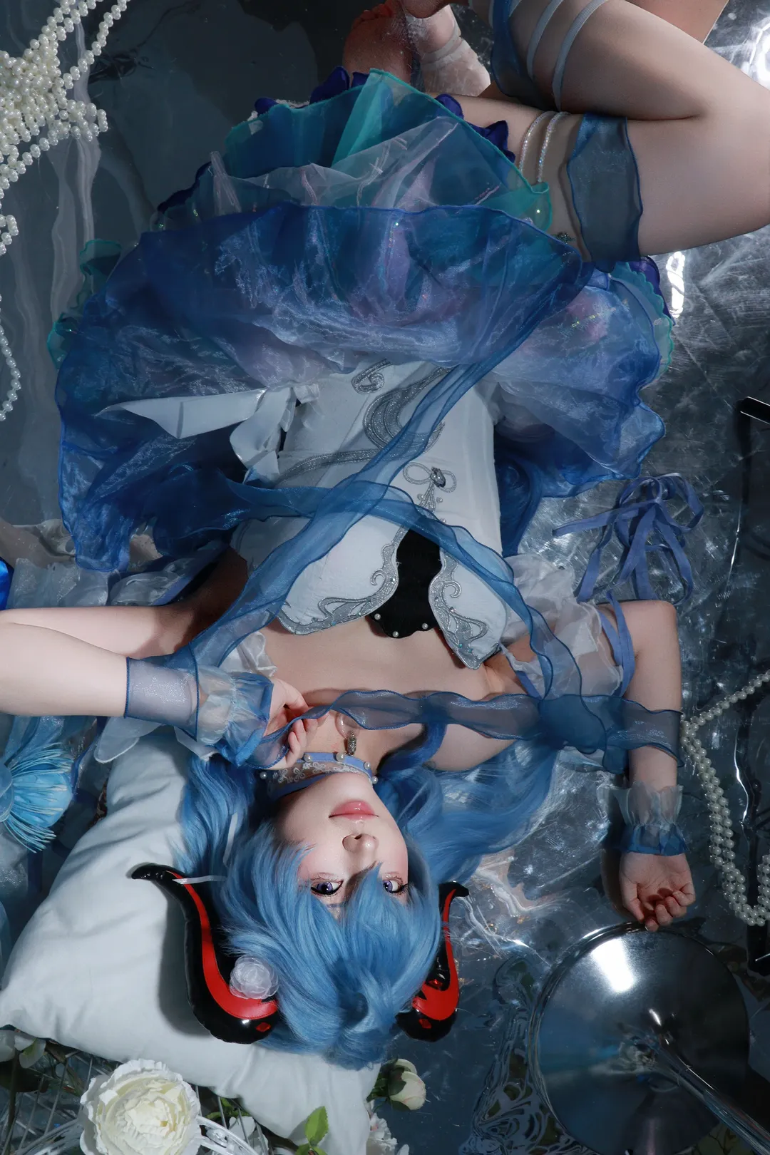 原神, 甘雨 コスプレ, コスプレ, 原神クリエイター応援プログラム, 青髪少女コスプレ - 1枚目