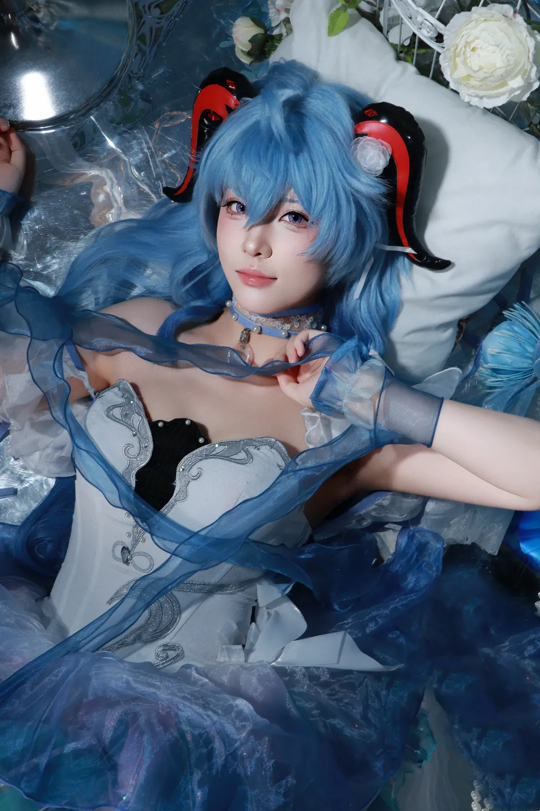 原神, 甘雨 コスプレ, コスプレ, 原神クリエイター応援プログラム, 青髪少女コスプレ - 2枚目