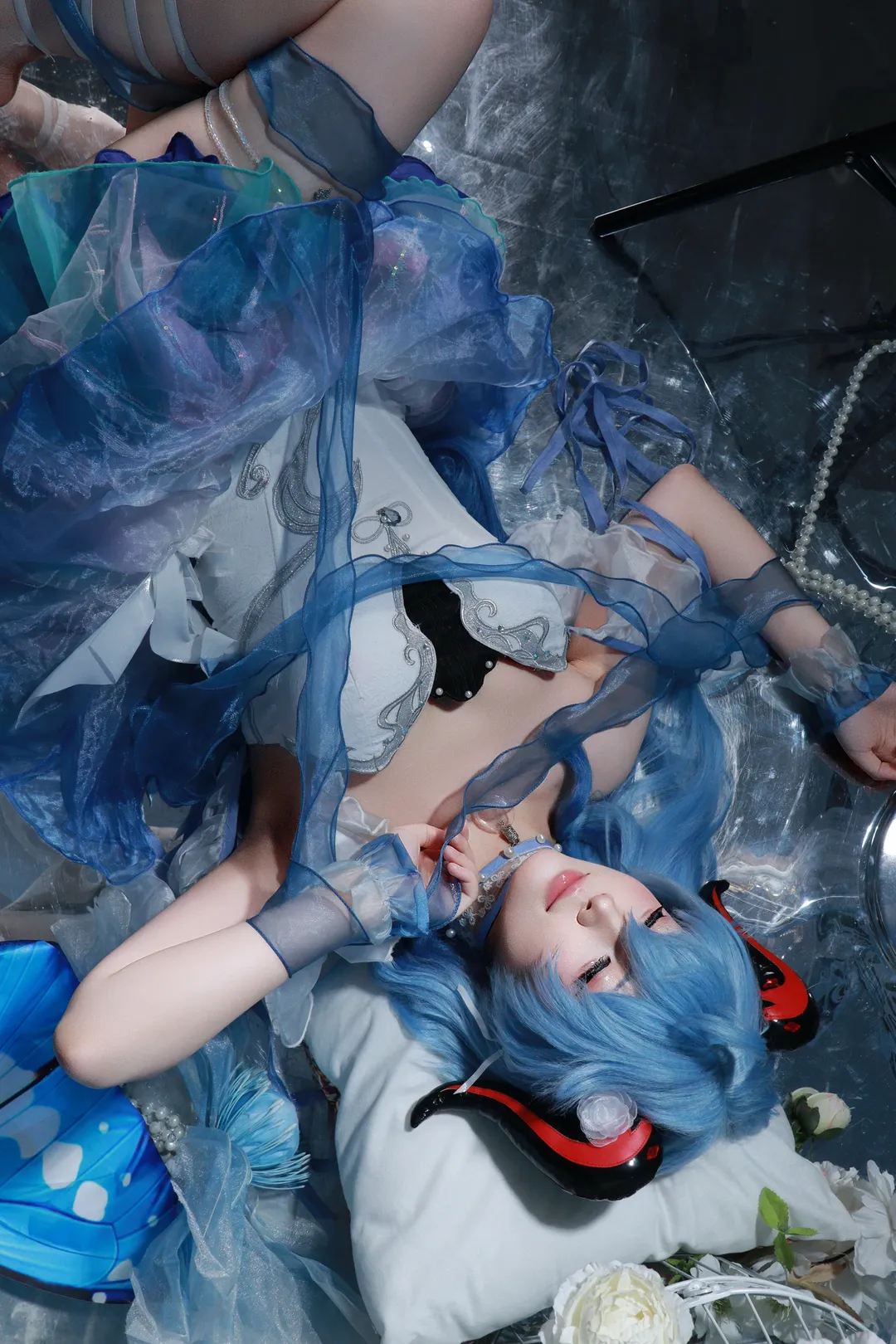 原神, 甘雨 コスプレ, コスプレ, 原神クリエイター応援プログラム, 青髪少女コスプレ - 3枚目