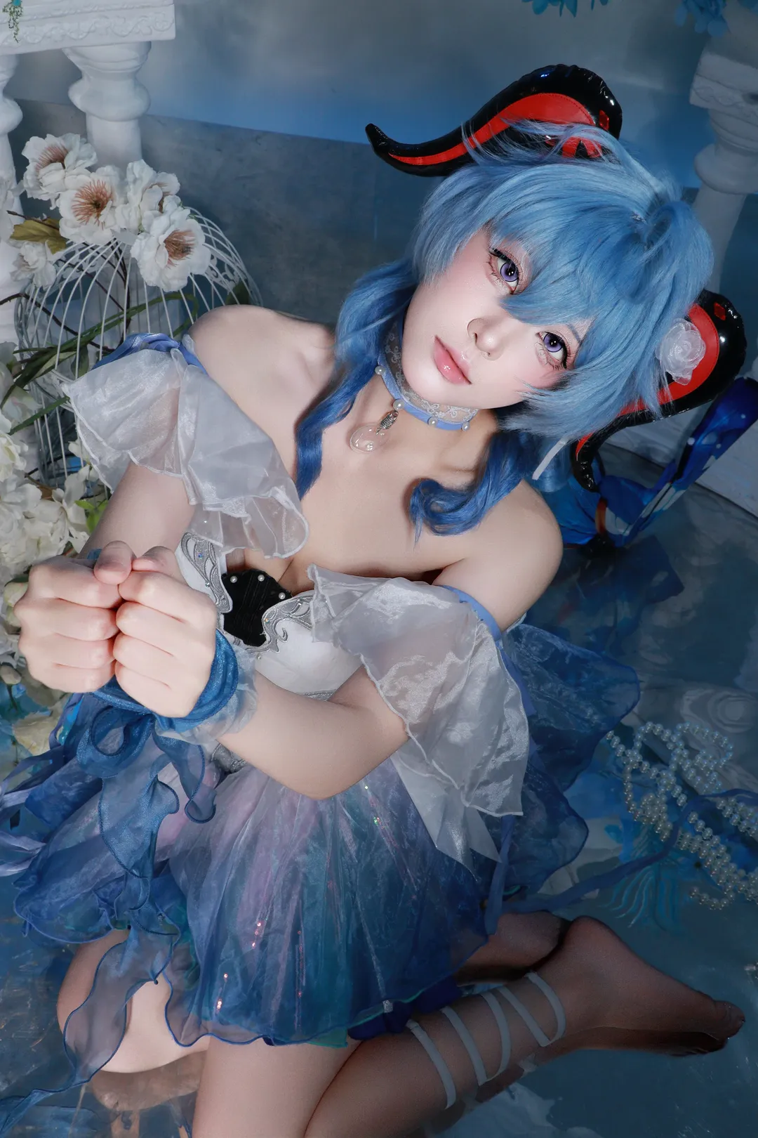 原神, 甘雨 コスプレ, コスプレ, 原神クリエイター応援プログラム, 青髪少女コスプレ - 5枚目