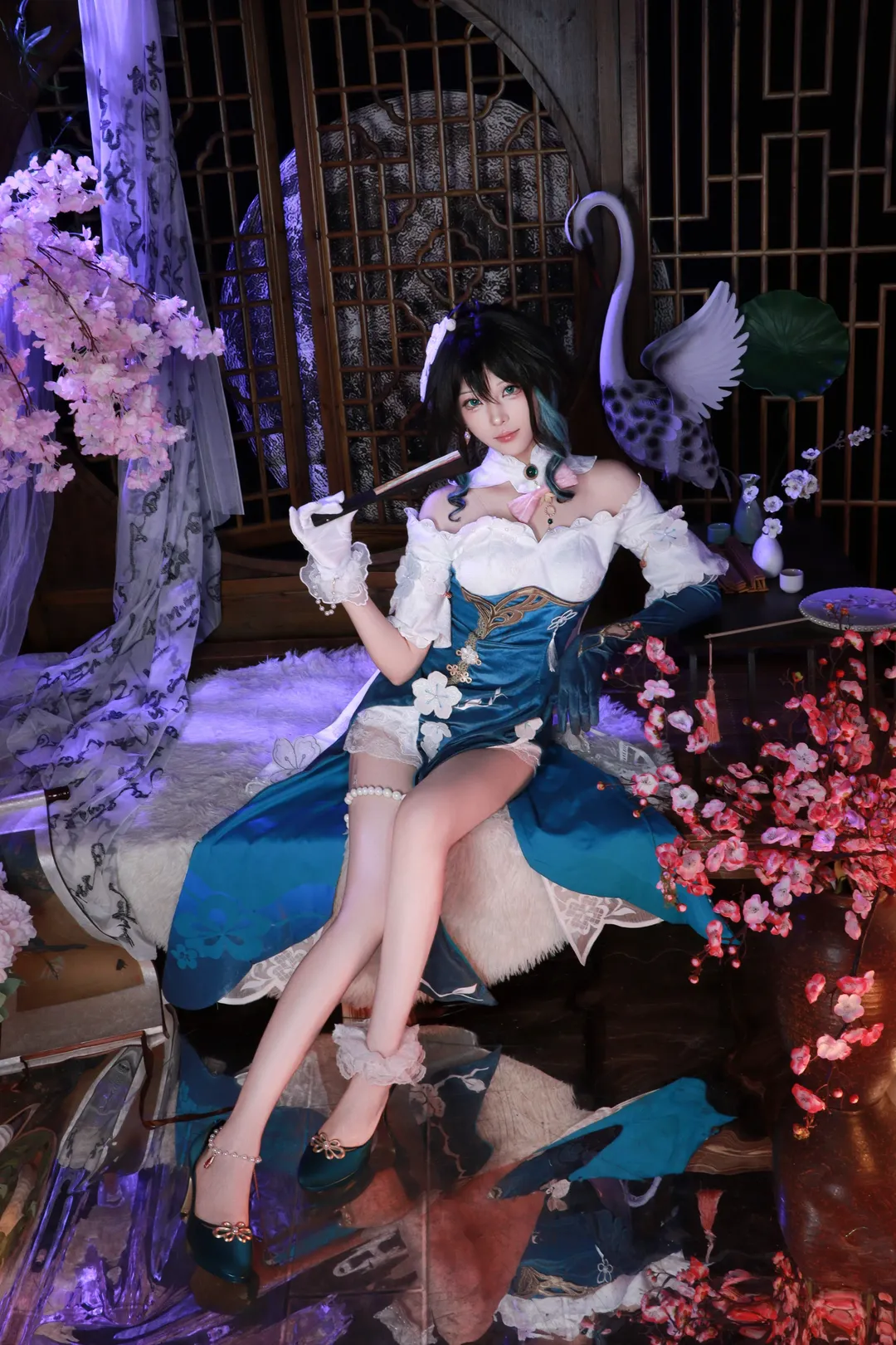 Honkai: Star Rail, Traditional style cosplay, Ruan Mei cosplay, Chinese-style photography, Ruan Mei