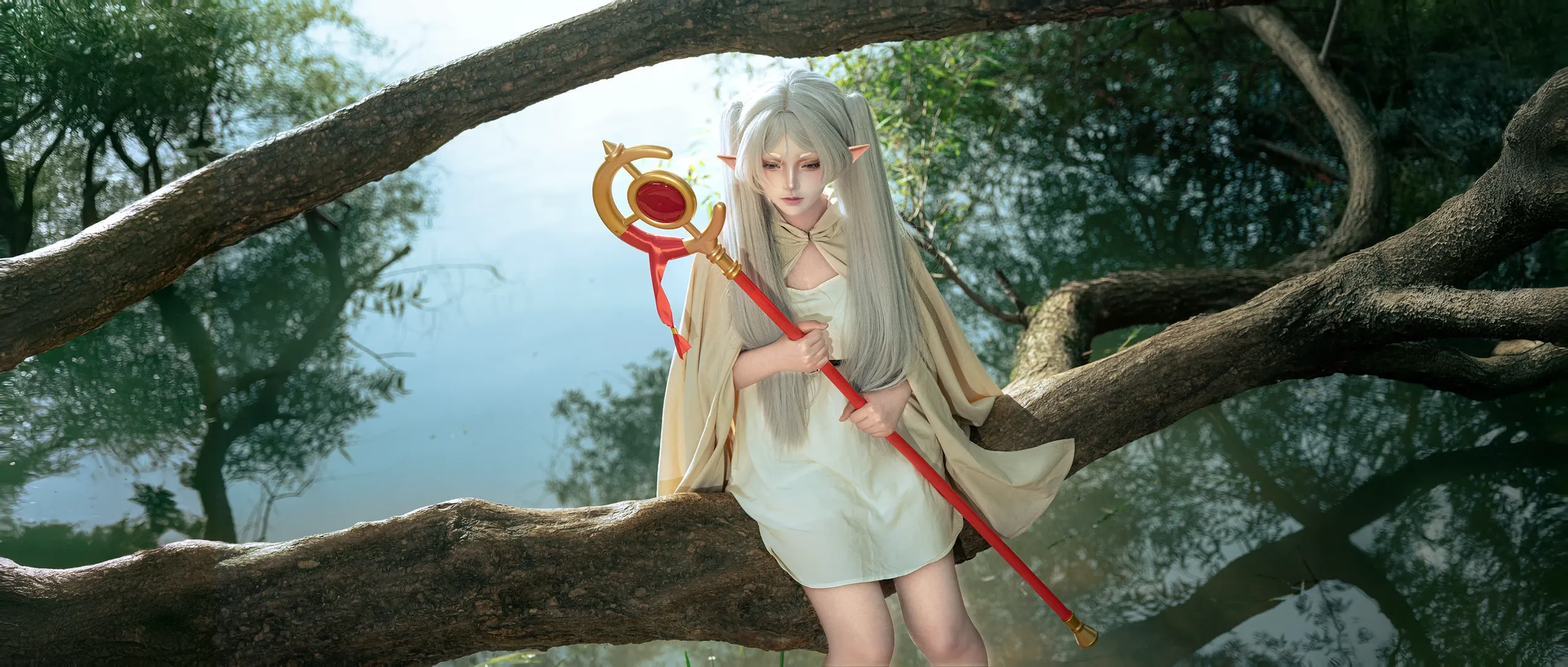 葬送的芙莉莲, 芙莉莲cos, 精灵cos, 修行服cos, 户外氛围感cos