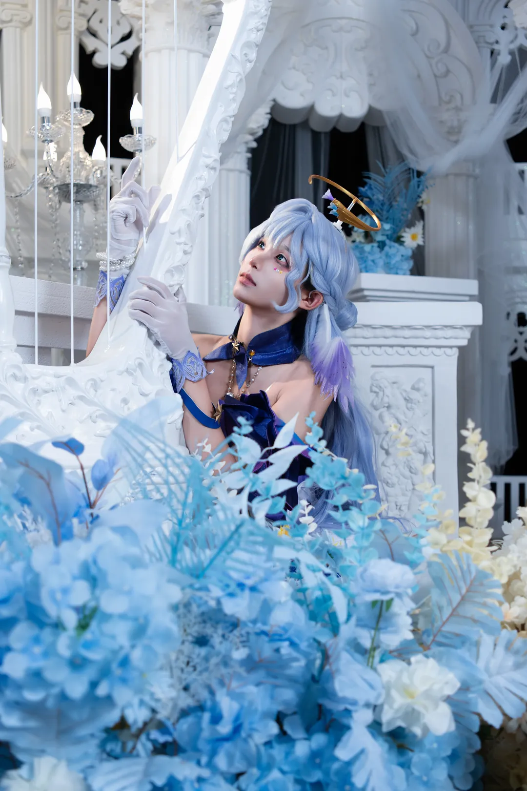 崩壞星穹鐵道, 知更鳥cos, 二次元cos, cosplay正片, 豎琴寫真 - 第2張