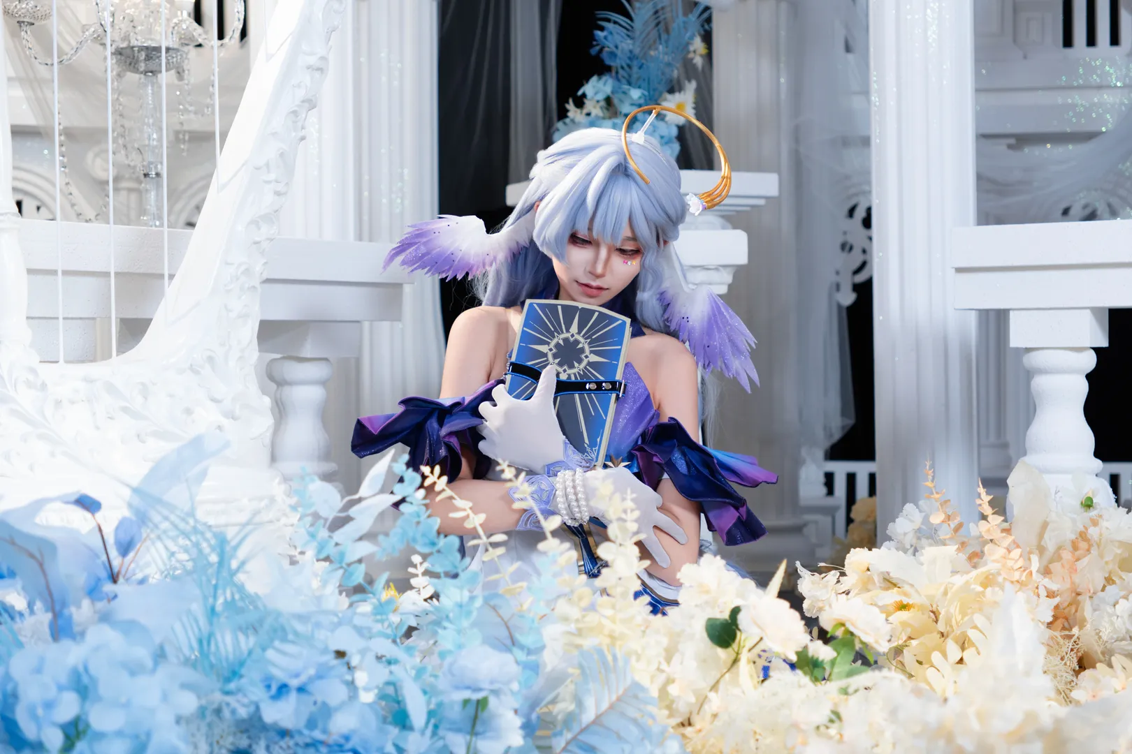 崩壞星穹鐵道, 知更鳥cos, 二次元cos, cosplay正片, 豎琴寫真 - 第3張