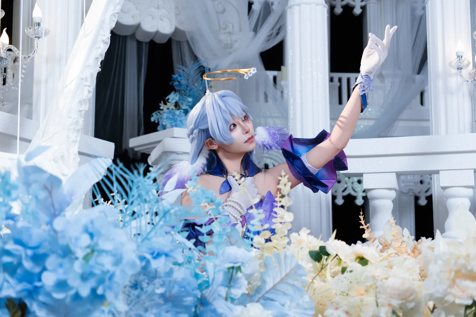 崩坏星穹铁道, 知更鸟cos, 二次元cos, cosplay正片, 竖琴写真