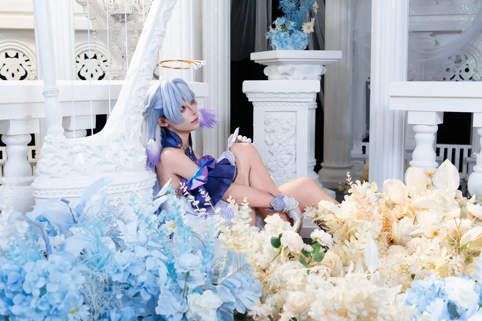 崩壞星穹鐵道, 知更鳥cos, 二次元cos, cosplay正片, 豎琴寫真 - 第6張