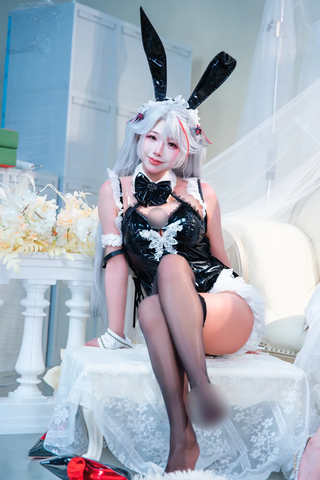 碧蓝航线, 兔女郎, 欧根亲王cos, 御姐cosplay, 生日会cos - 第3张