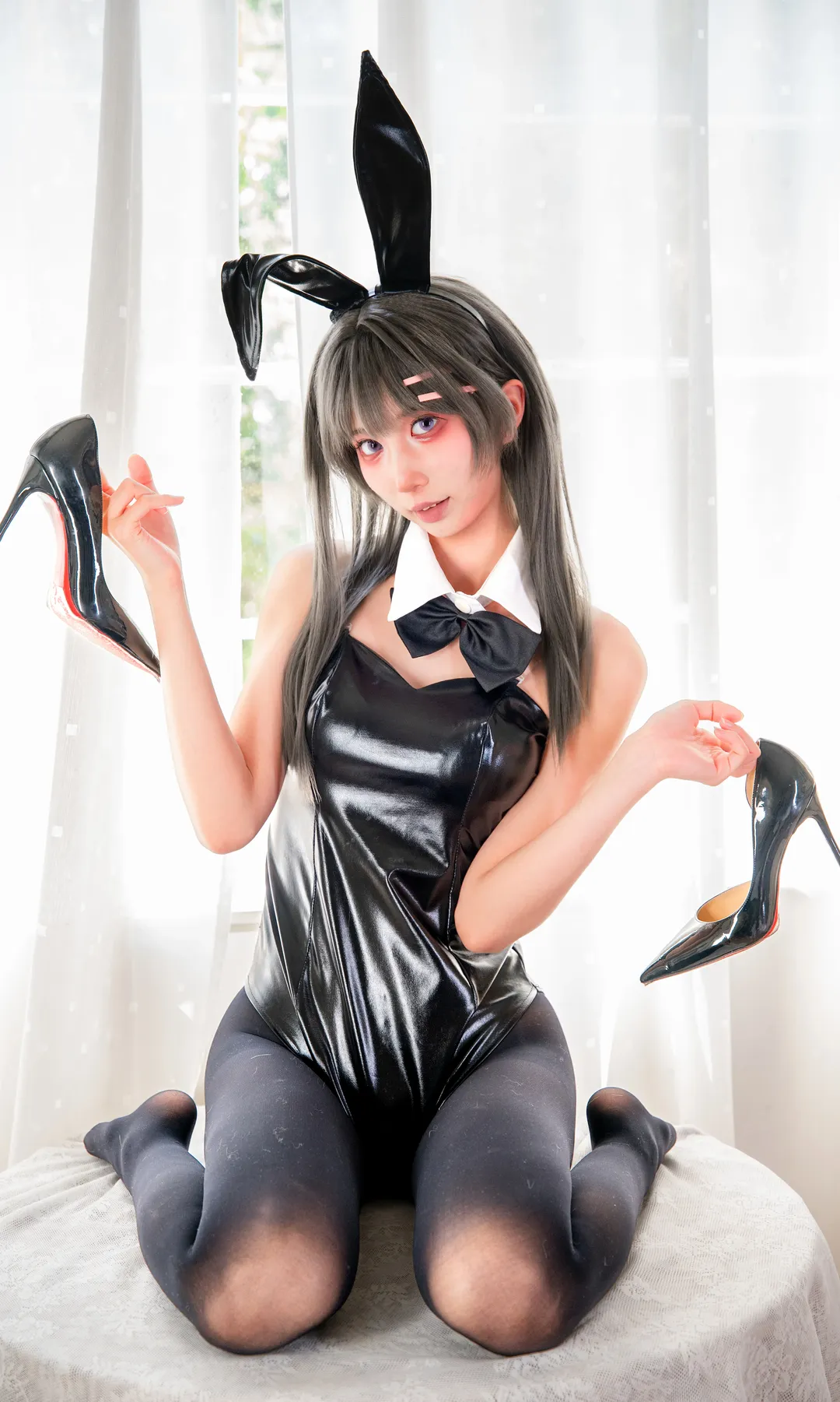 Bunny girl, Onee-san / Mature woman, Black stockings, Mai Sakurajima cosplay, Rascal Does Not Dream of Bunny Girl Senpai - Image 9