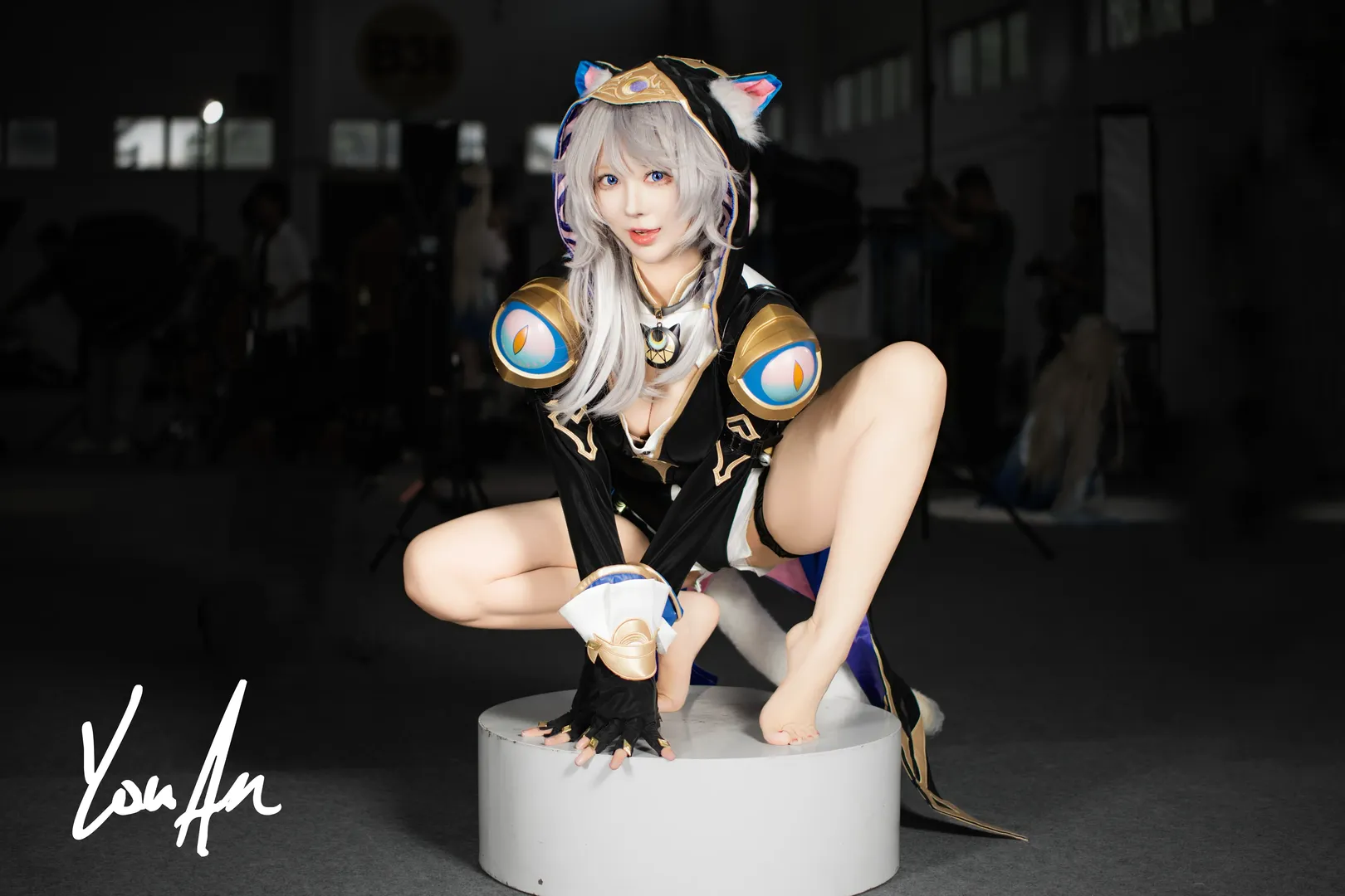 赛飞儿cos, 崩坏星穹铁道, 漫展场照, 猫娘cosplay, 赤脚写真 - 第1张