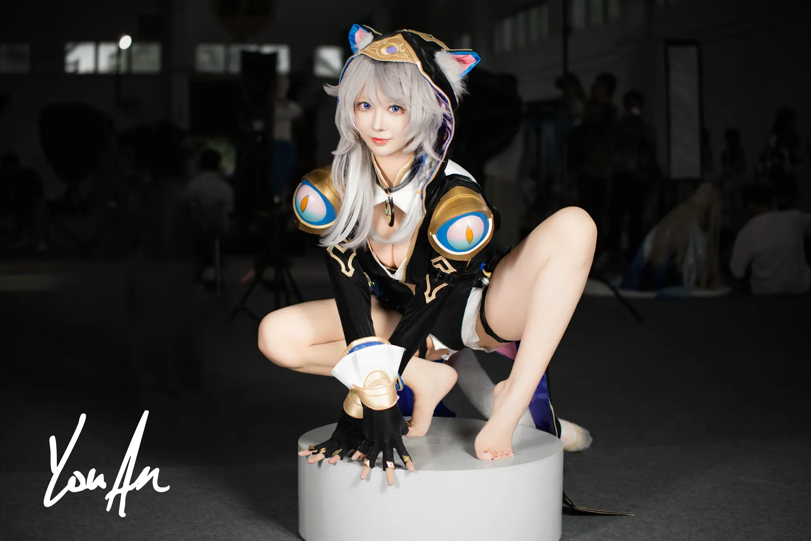赛飞儿cos, 崩坏星穹铁道, 漫展场照, 猫娘cosplay, 赤脚写真 - 第3张
