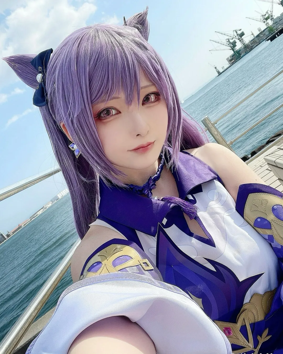 原神, 二次元摄影, 刻晴cos, cosplay分享, 户外外景