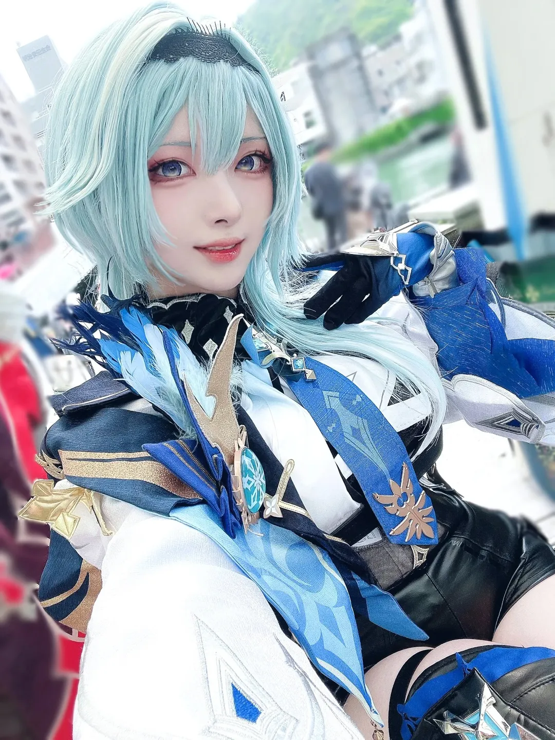 原神, 优菈cos, cosplay分享, 户外场照, 冰系角色