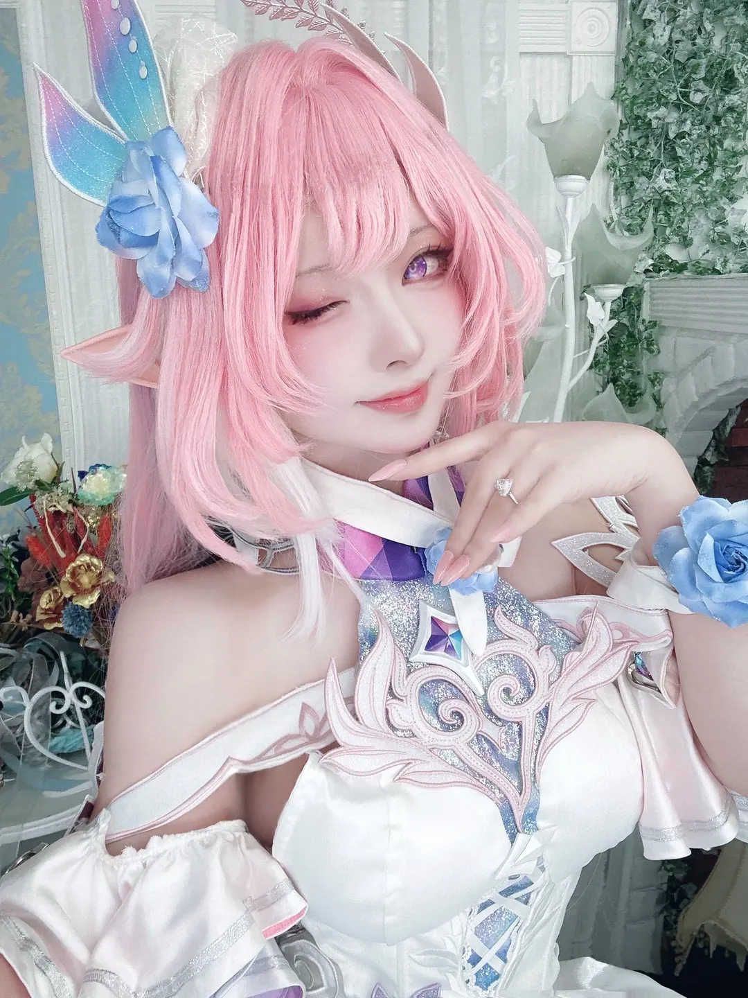 二次元撮影, キュレネ コスプレ, 崩壊：スターレイル, 夢幻少女風, エルフ耳コスプレ