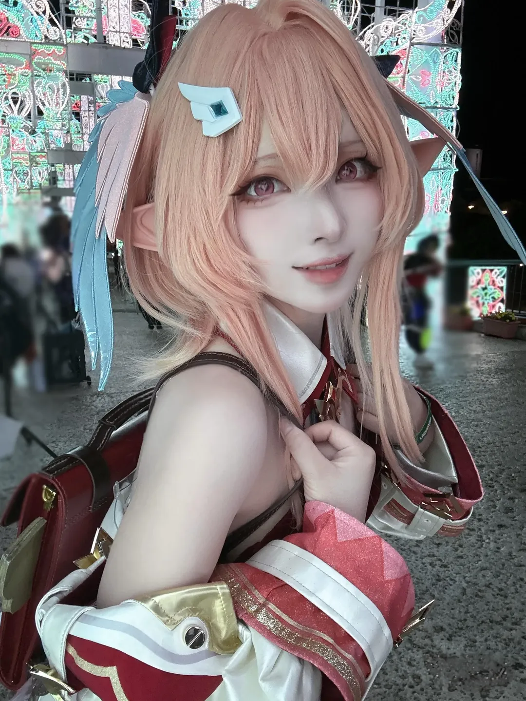 原神, リンネア コスプレ, 二次元ライフアーカイブ, コスプレ夜間撮影, 日常のメイクとスタイリングのシェア