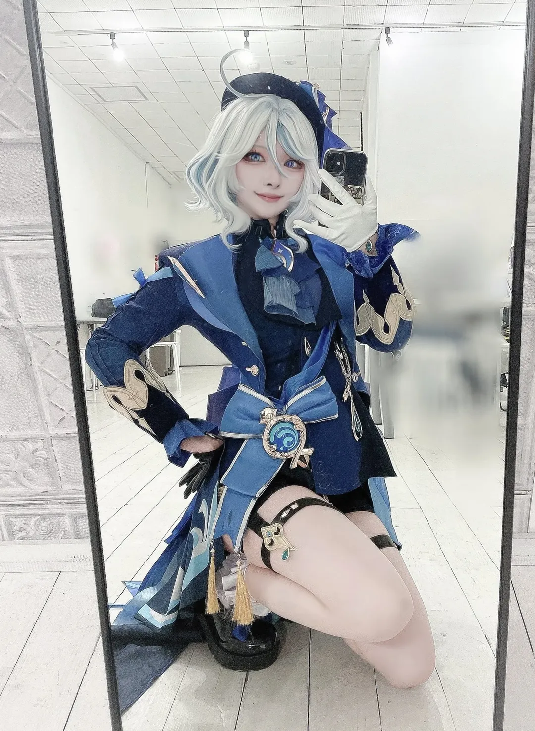 原神, 鏡越し自撮り, フリーナ コスプレ, コスプレ日常, 二次元写真