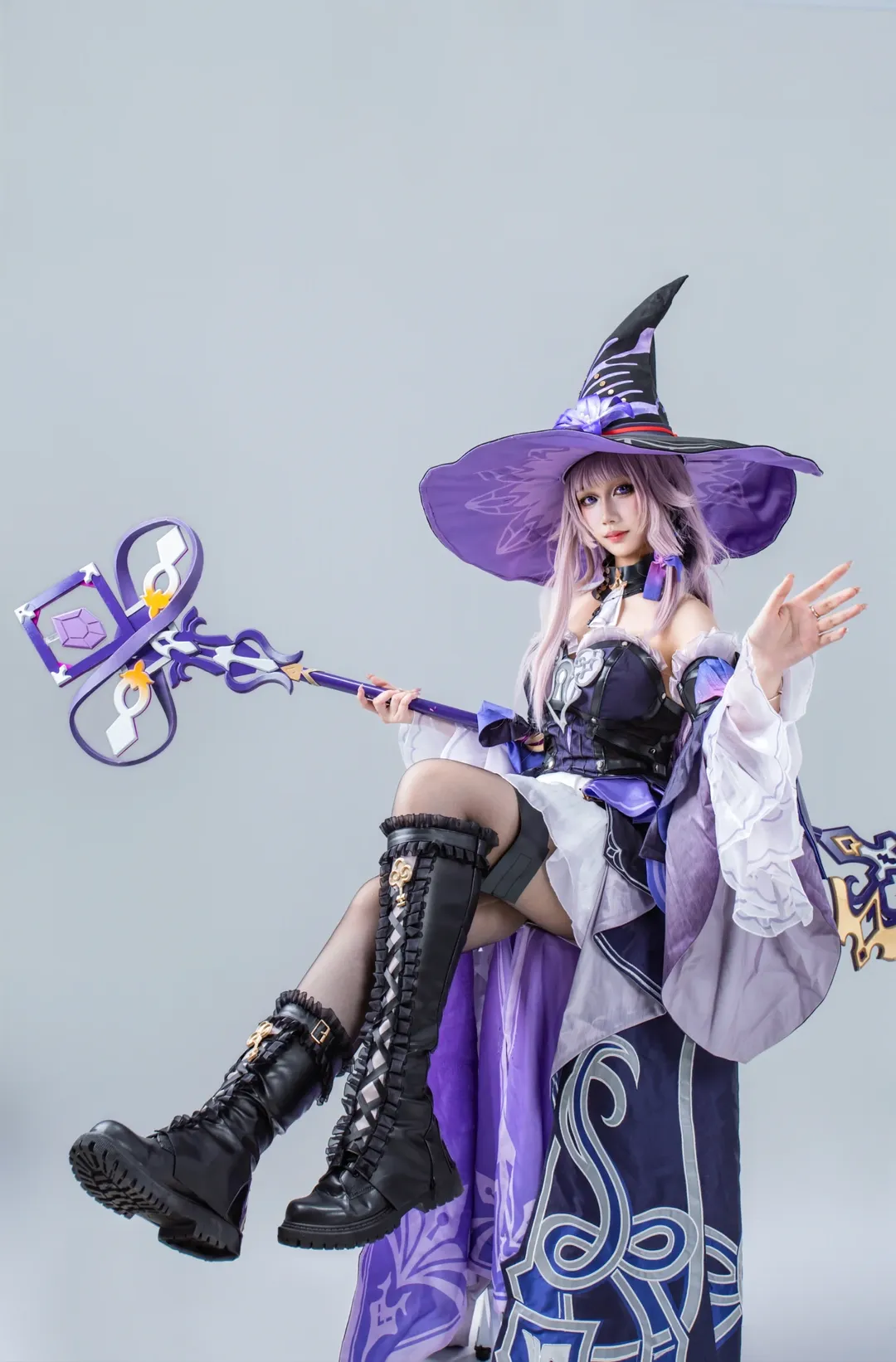 崩坏星穹铁道, 二次元cosplay, 黑塔cos, 大黑塔, 女巫装cos - 第2张