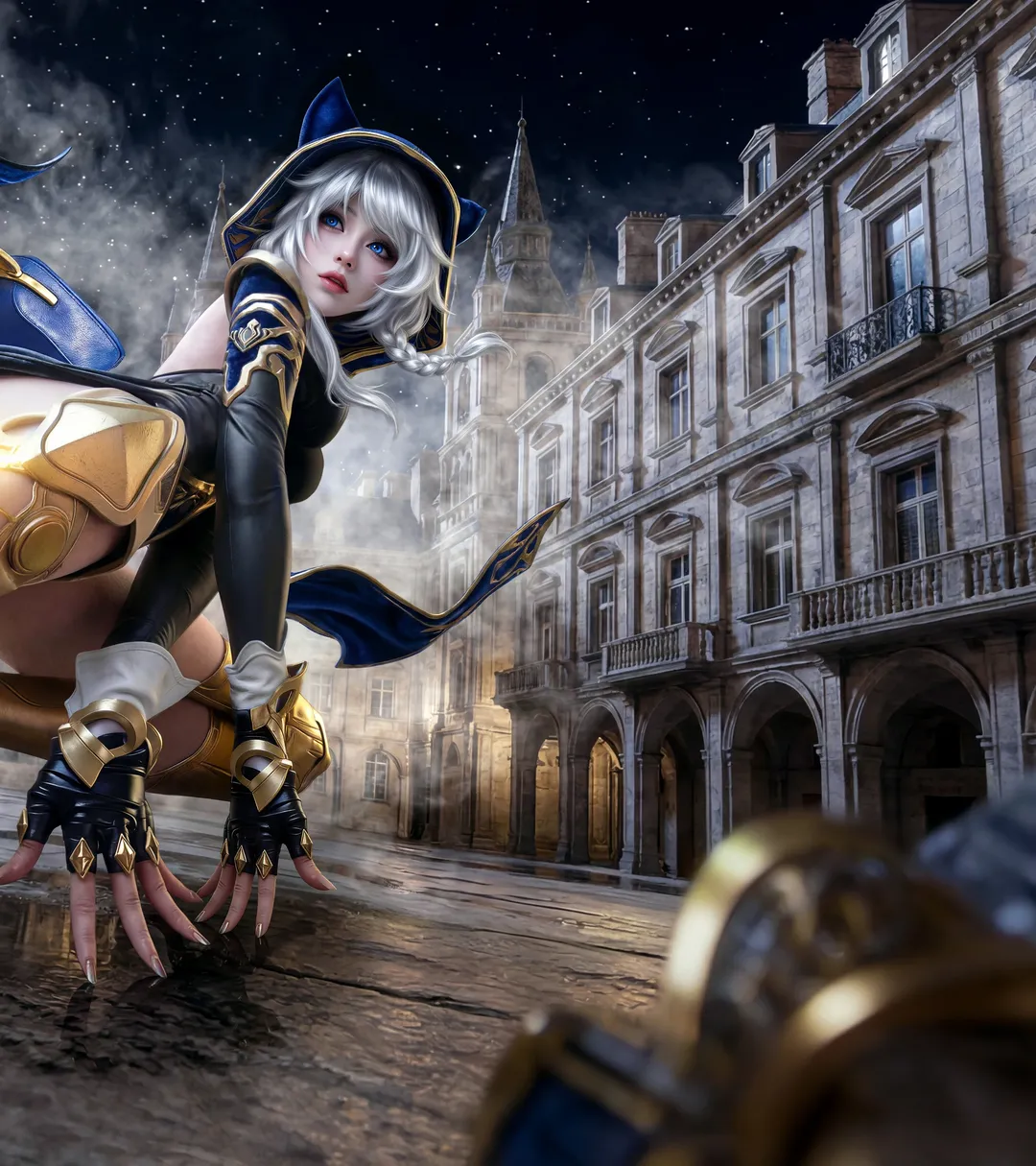 赛飞儿cos, 崩坏星穹铁道, 二次元cosplay, 白毛cos, 猫耳兜帽 - 第2张