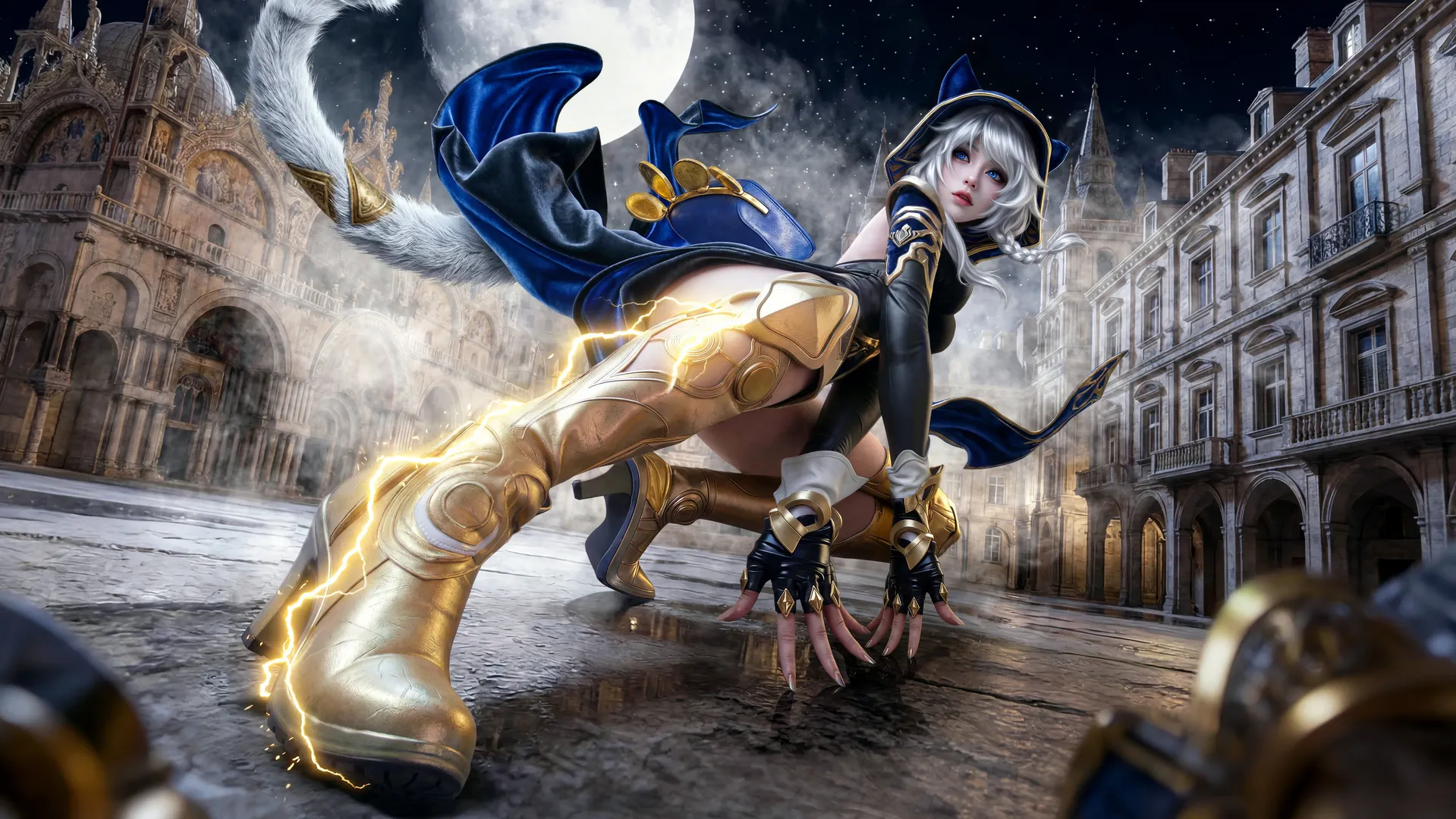 Cifera Cosplay, Honkai: Star Rail, Anime cosplay, White hair cosplay, Cat ear hood