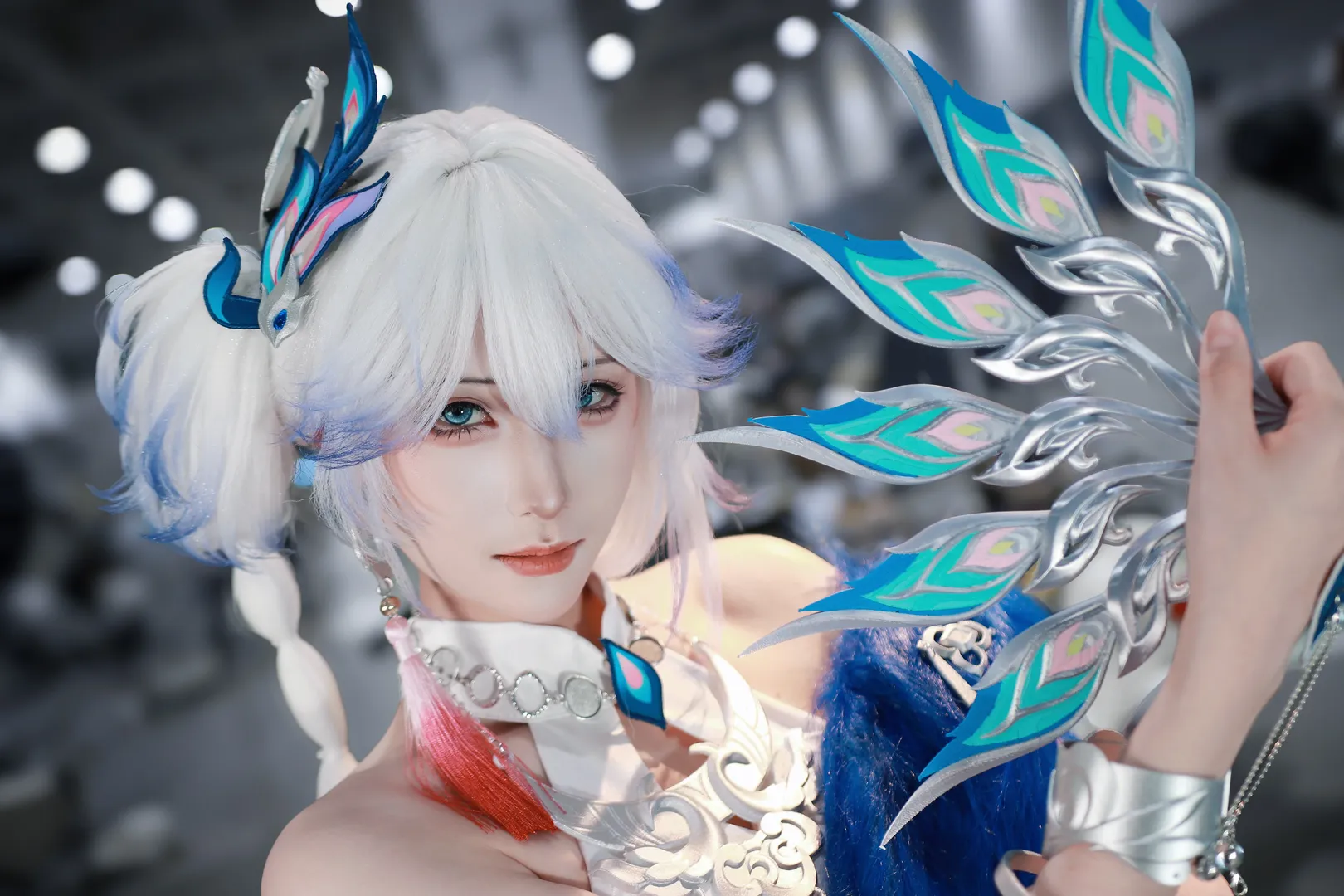 cosplay, Honkai: Star Rail, Convention photos, Yao Guang cosplay, feather fan