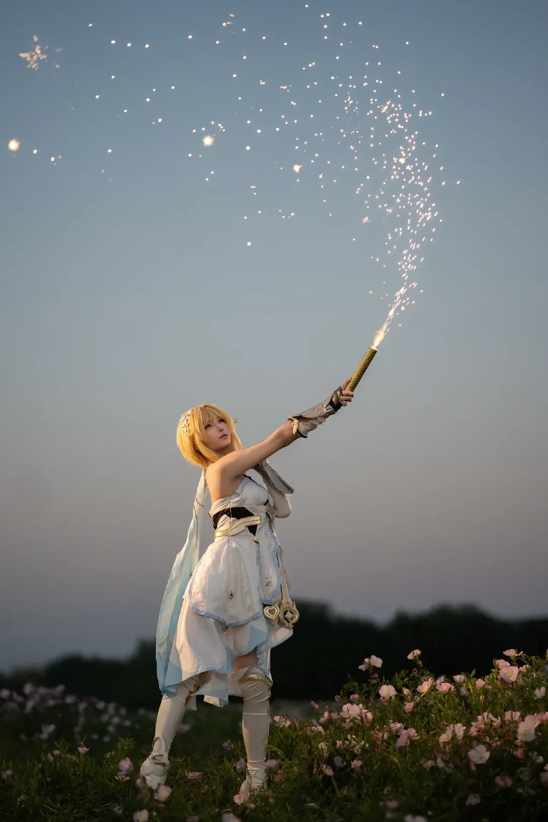 原神, 屋外撮影, 蛍 コスプレ, コスプレ衣装, 冷花火