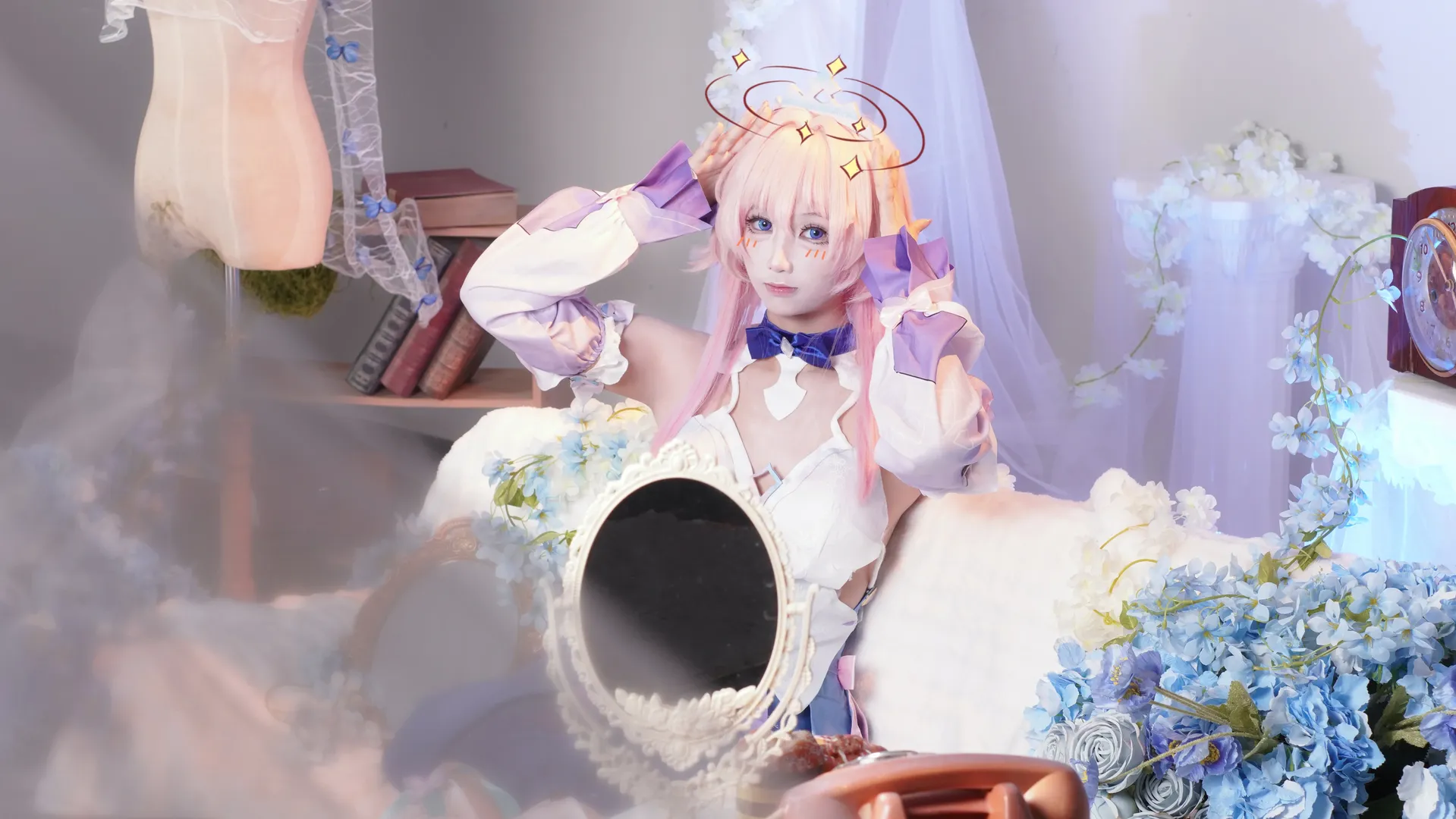 二次元少女, 崩坏星穹铁道, 三月七cos, cosplay摄影, 梦幻风布景 - 第2张