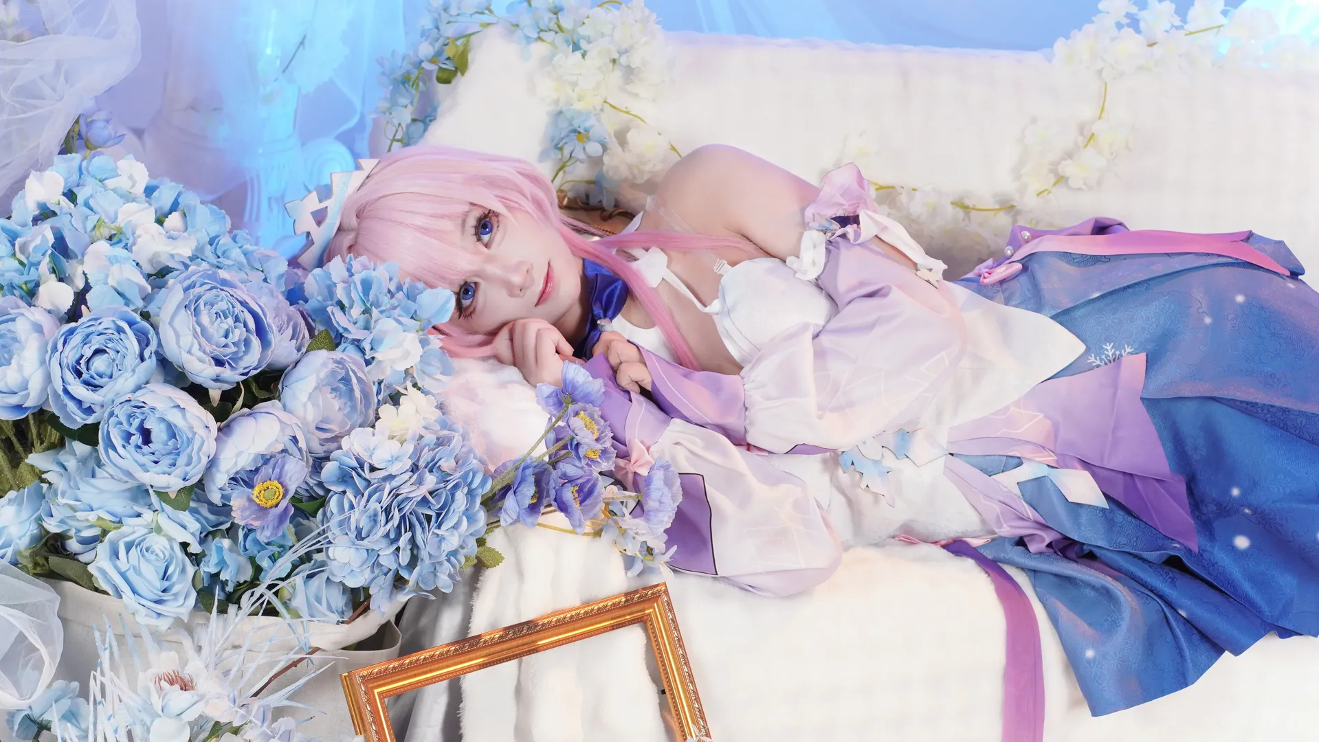 二次元少女, 崩坏星穹铁道, 三月七cos, cosplay摄影, 梦幻风布景 - 第5张