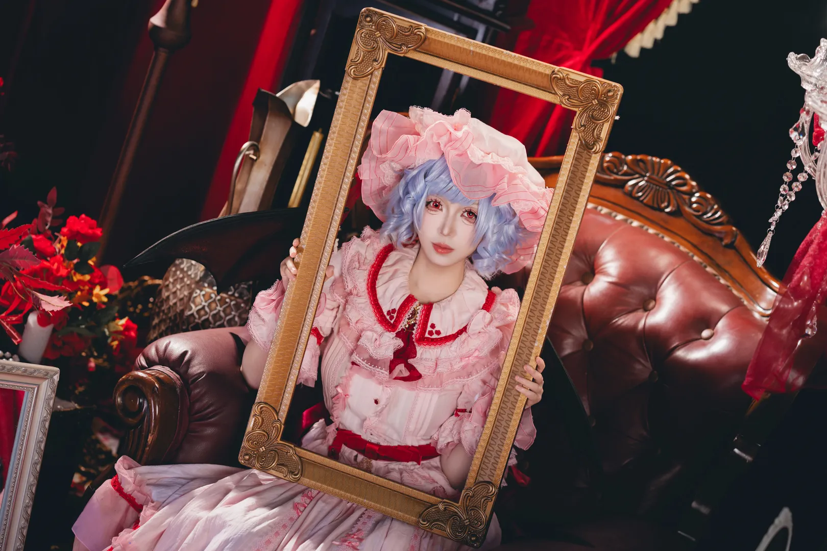 东方Project, 蕾米莉亚cos, Cosplay分享, 哥特洛丽塔, 暗黑风摄影 - 第3张