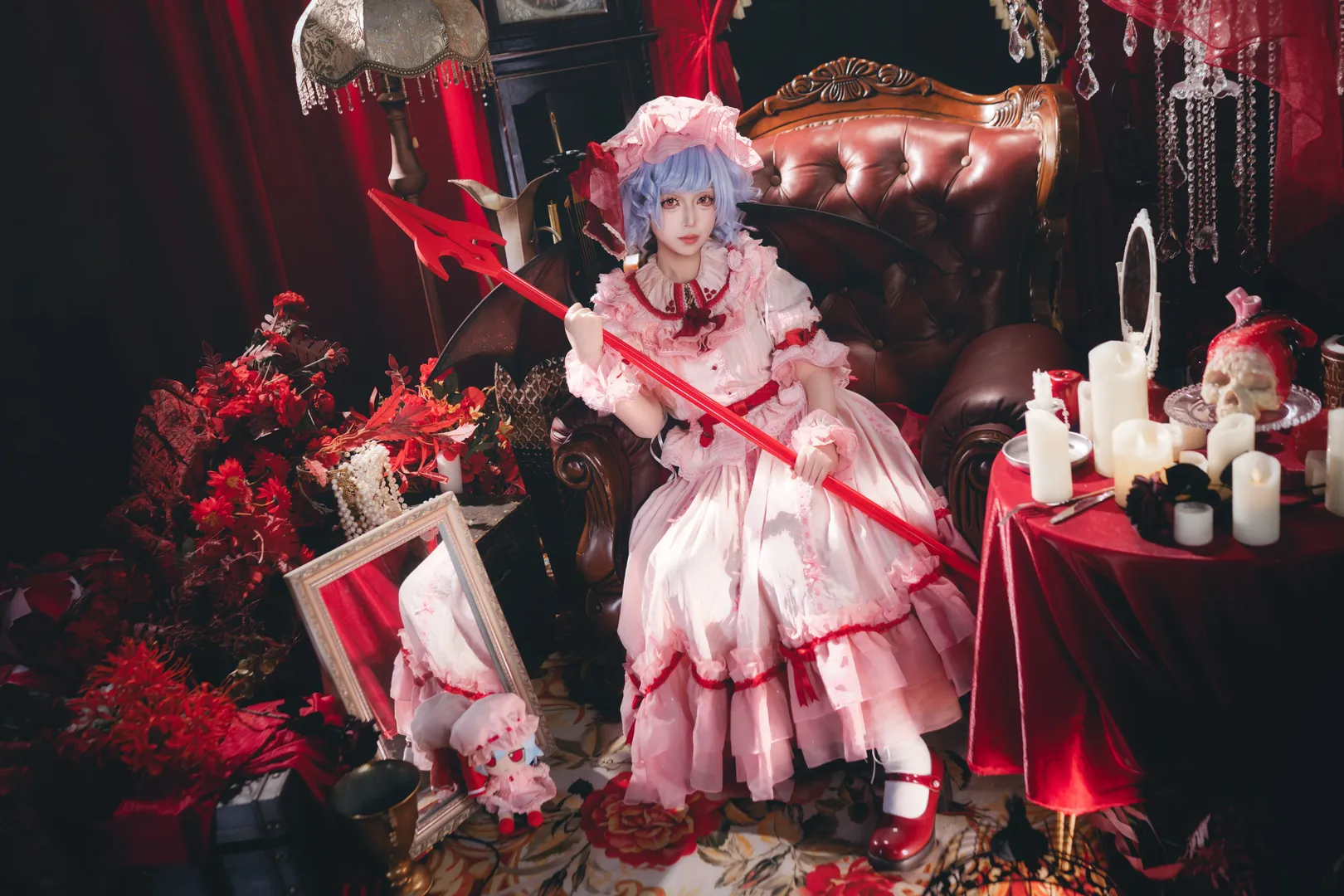 东方Project, 蕾米莉亚cos, Cosplay分享, 哥特洛丽塔, 暗黑风摄影 - 第5张
