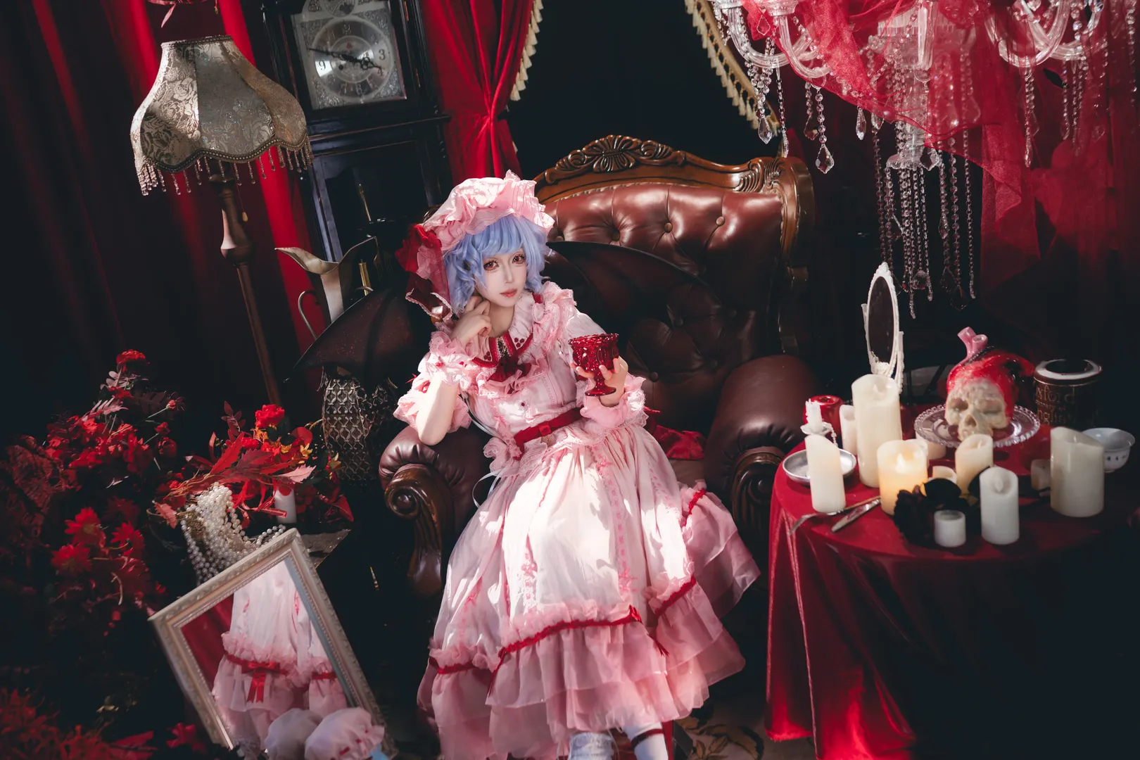 东方Project, 蕾米莉亚cos, Cosplay分享, 哥特洛丽塔, 暗黑风摄影 - 第9张