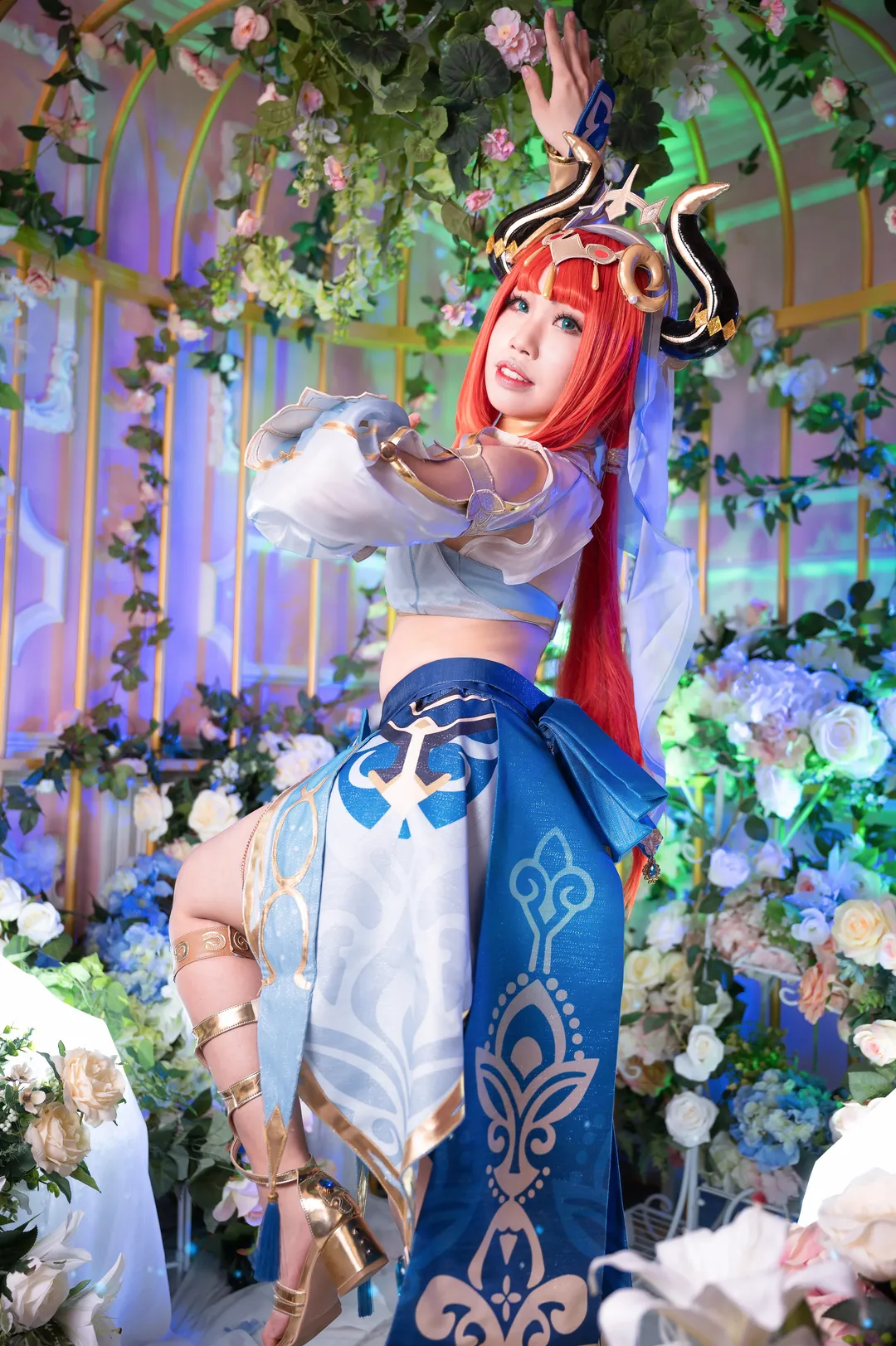 原神, 妮露cos, 二次元妆造, cosplay摄影, 花海写真