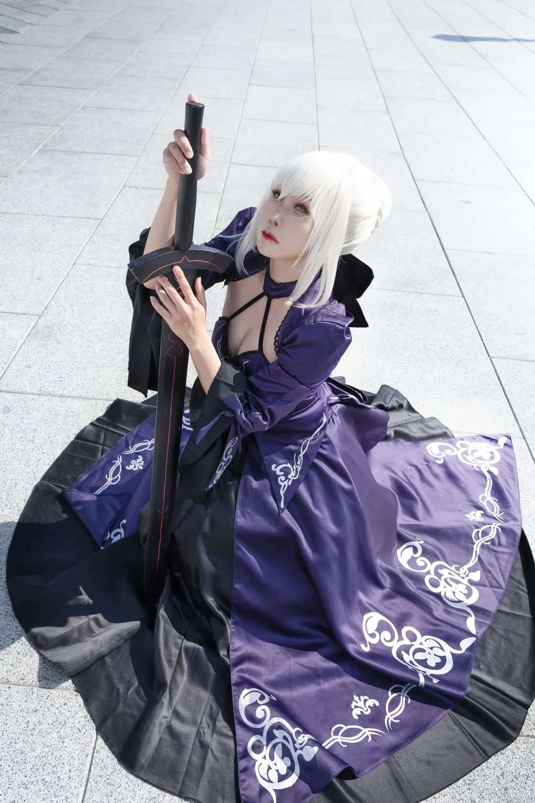 cosplay, Fate/Grand Order, 阿尔托莉雅cos, 人像摄影, 深紫礼服 - 第4张
