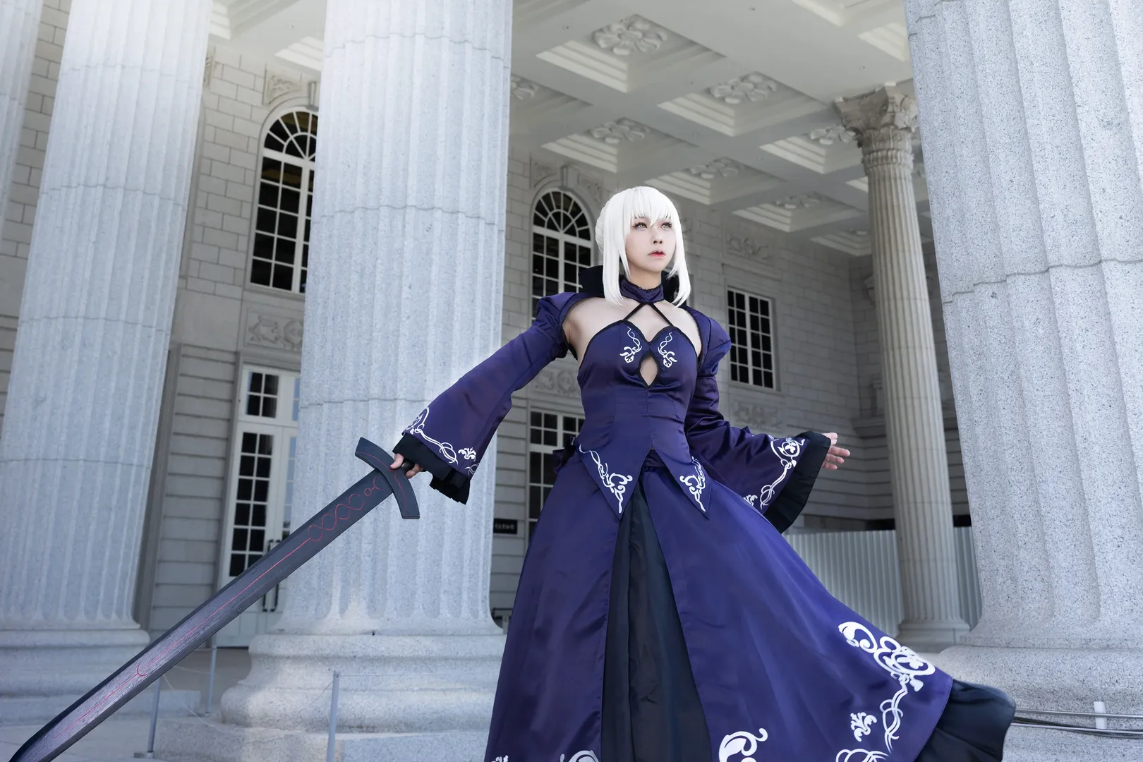 cosplay, Fate/Grand Order, 阿尔托莉雅cos, 人像摄影, 深紫礼服 - 第7张