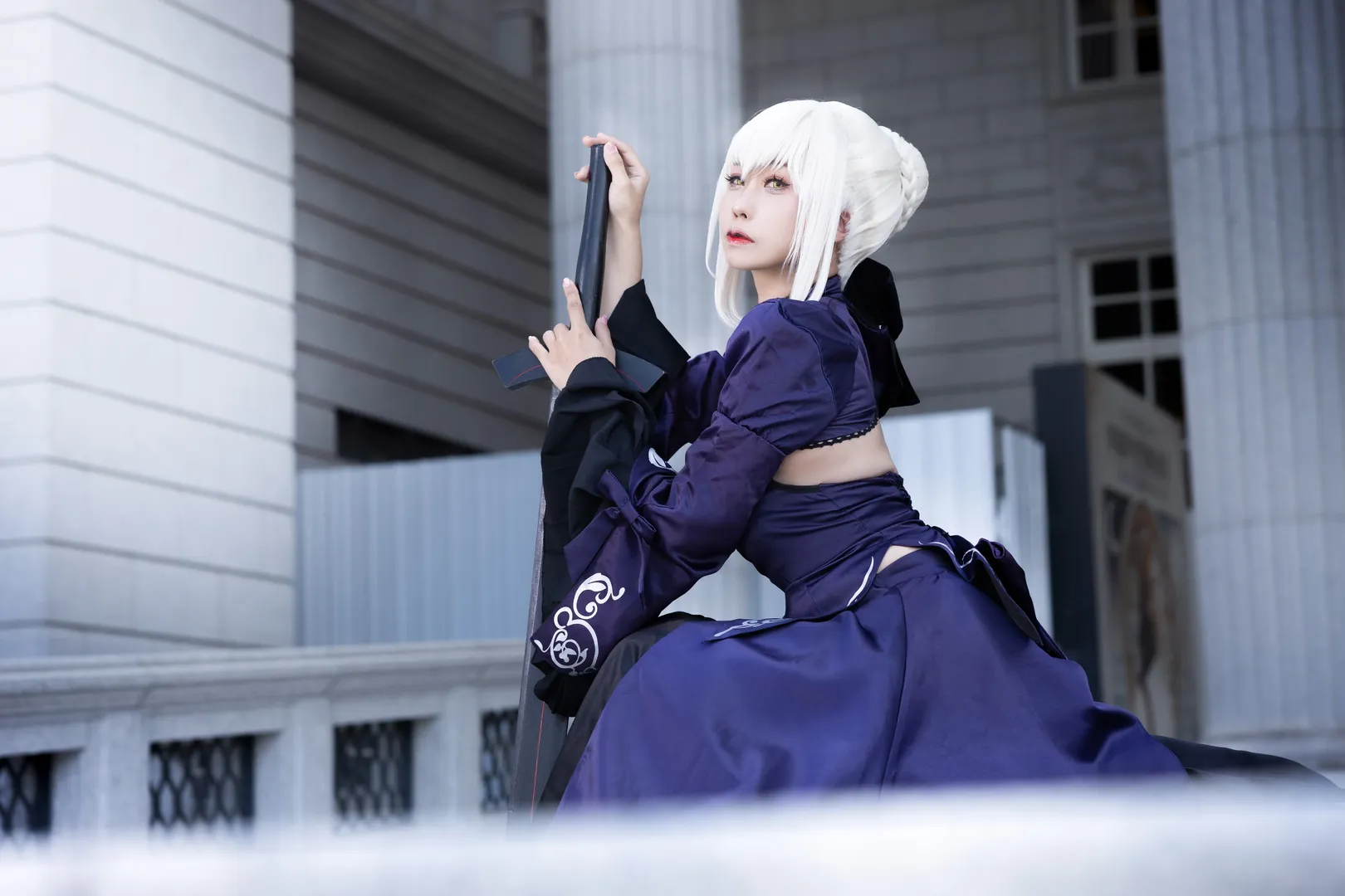 cosplay, Fate/Grand Order, 阿尔托莉雅cos, 人像摄影, 深紫礼服 - 第8张
