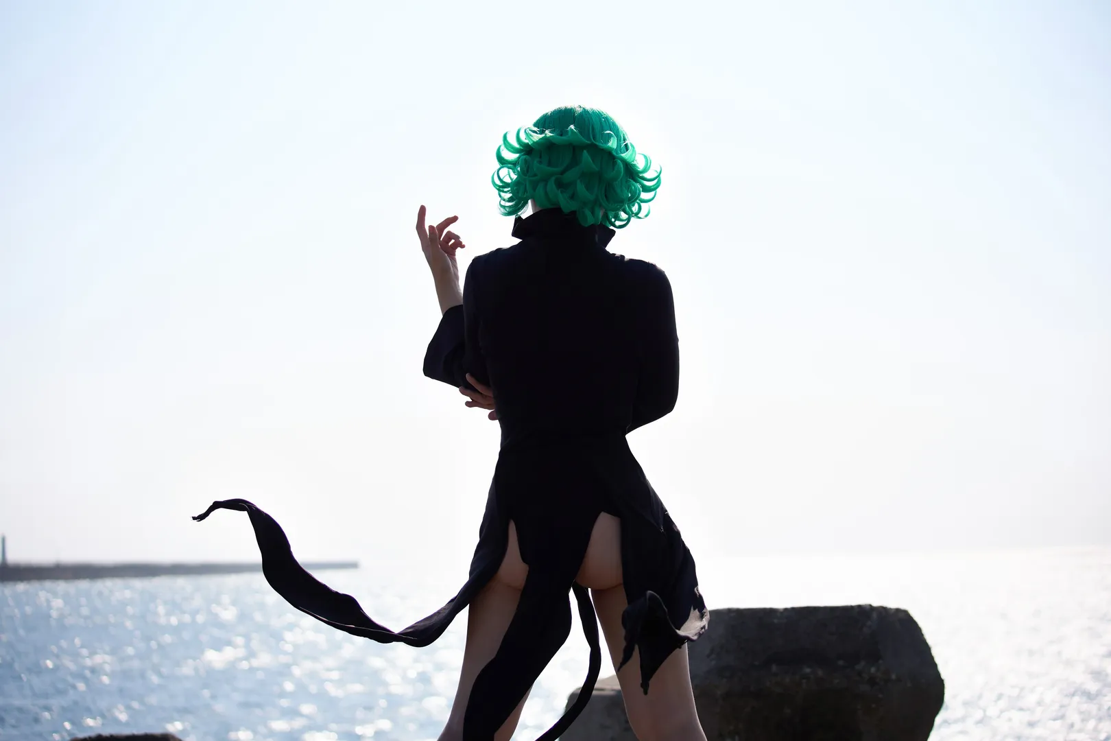 龙卷cos, 一拳超人, cosplay摄影, 海边外景, 战栗龙卷 - 第6张