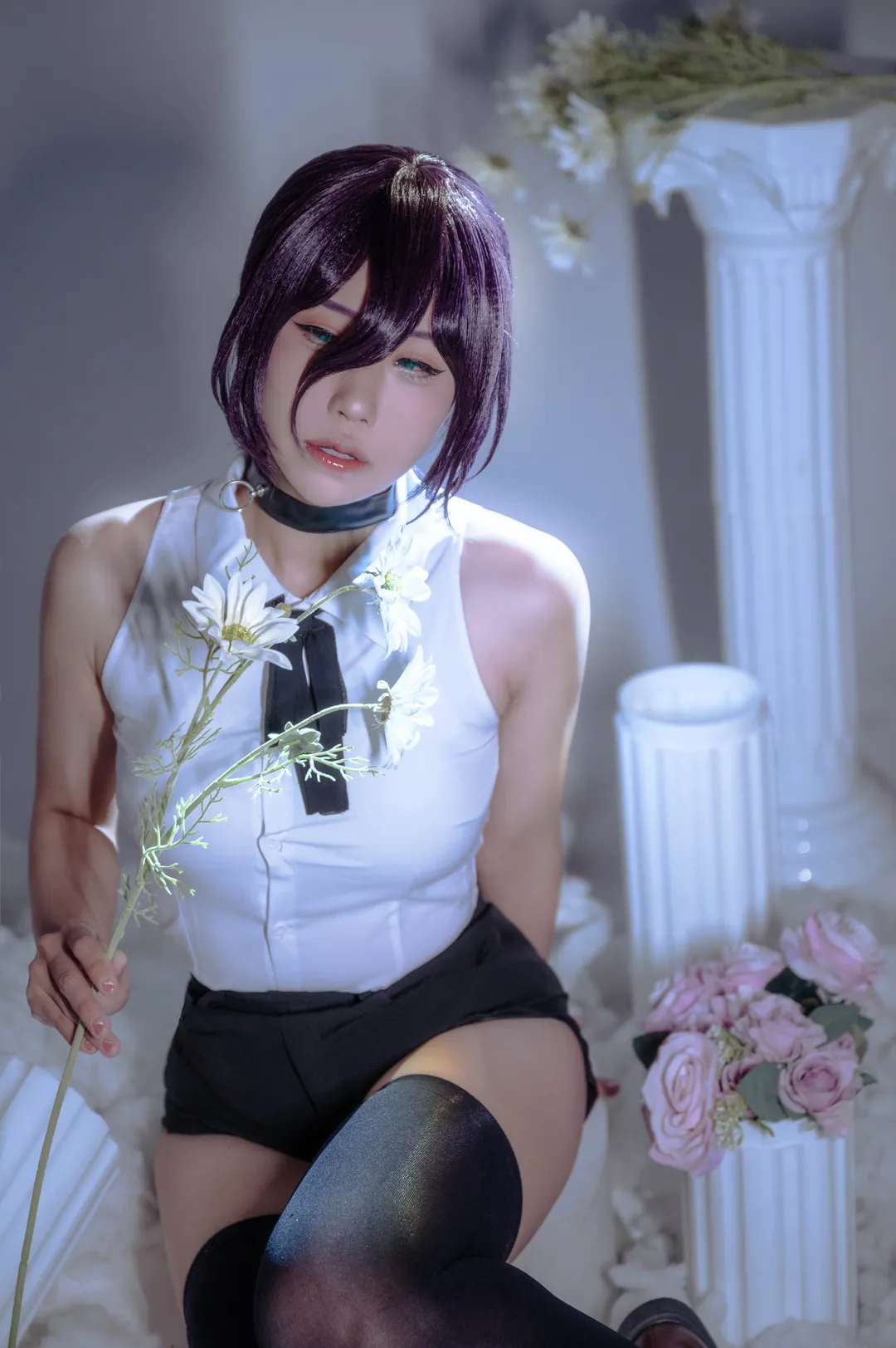 二次元摄影, cosplay摄影, 过膝袜穿搭, 链锯人, 蕾洁cos - 第1张