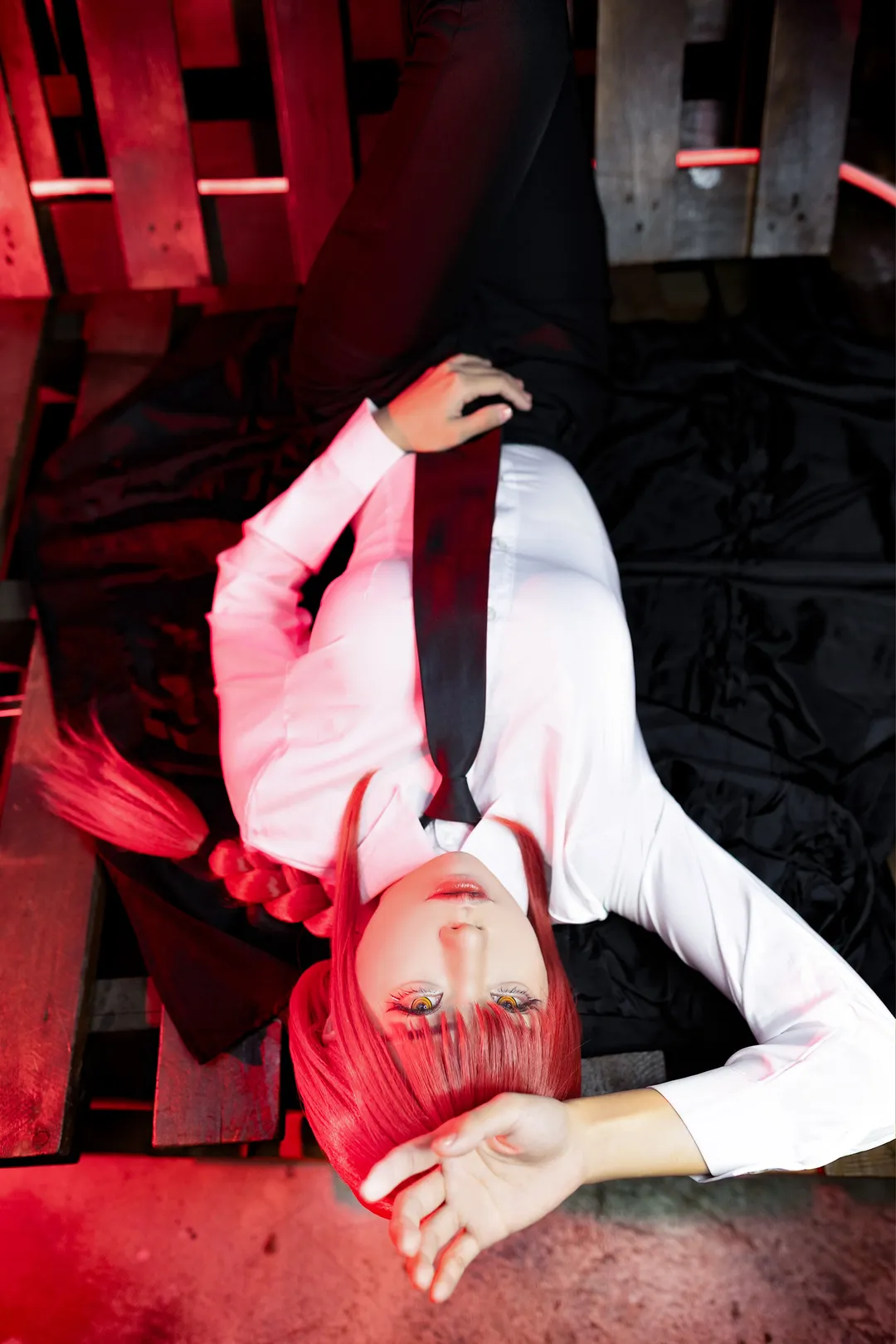氛圍感攝影, cosplay日常, 紅髮造型, 瑪奇瑪cos, 鏈鋸人 - 第10張
