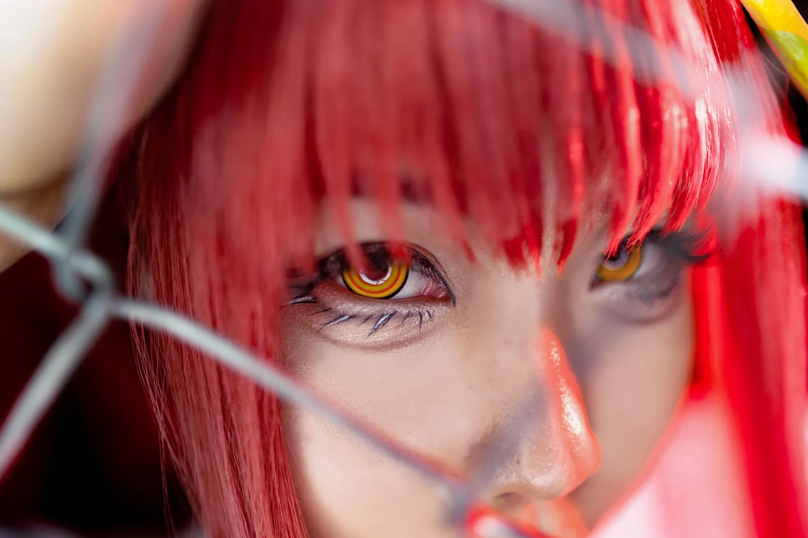 氛圍感攝影, cosplay日常, 紅髮造型, 瑪奇瑪cos, 鏈鋸人 - 第3張