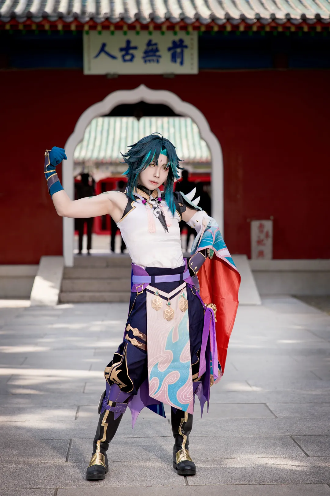 原神, cosplay摄影, 古风外景, 魈cos, 降魔大圣 - 第11张