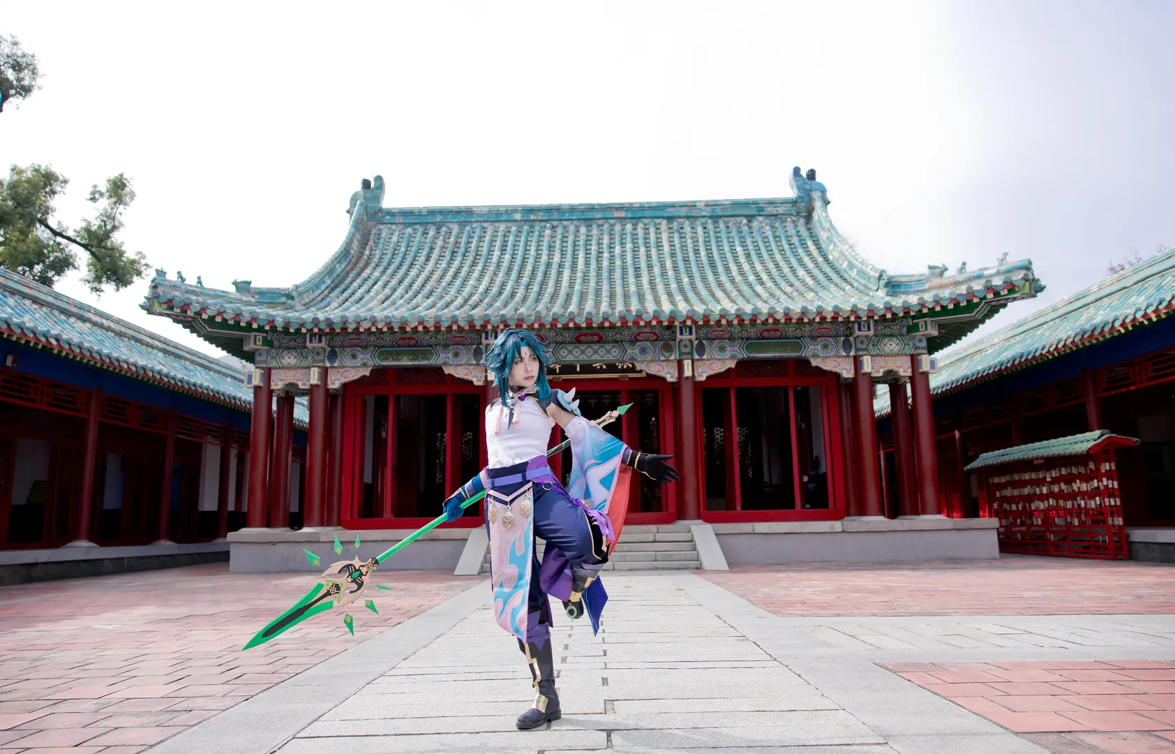 原神, cosplay摄影, 古风外景, 魈cos, 降魔大圣 - 第16张