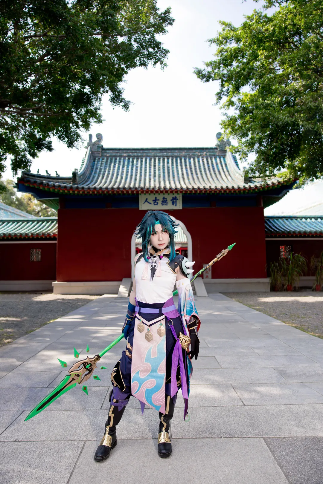 原神, cosplay摄影, 古风外景, 魈cos, 降魔大圣 - 第17张