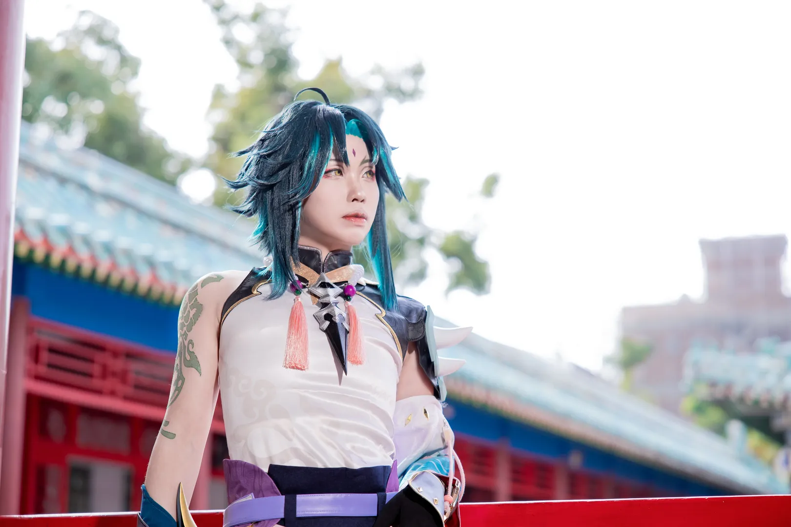 原神, cosplay摄影, 古风外景, 魈cos, 降魔大圣 - 第3张